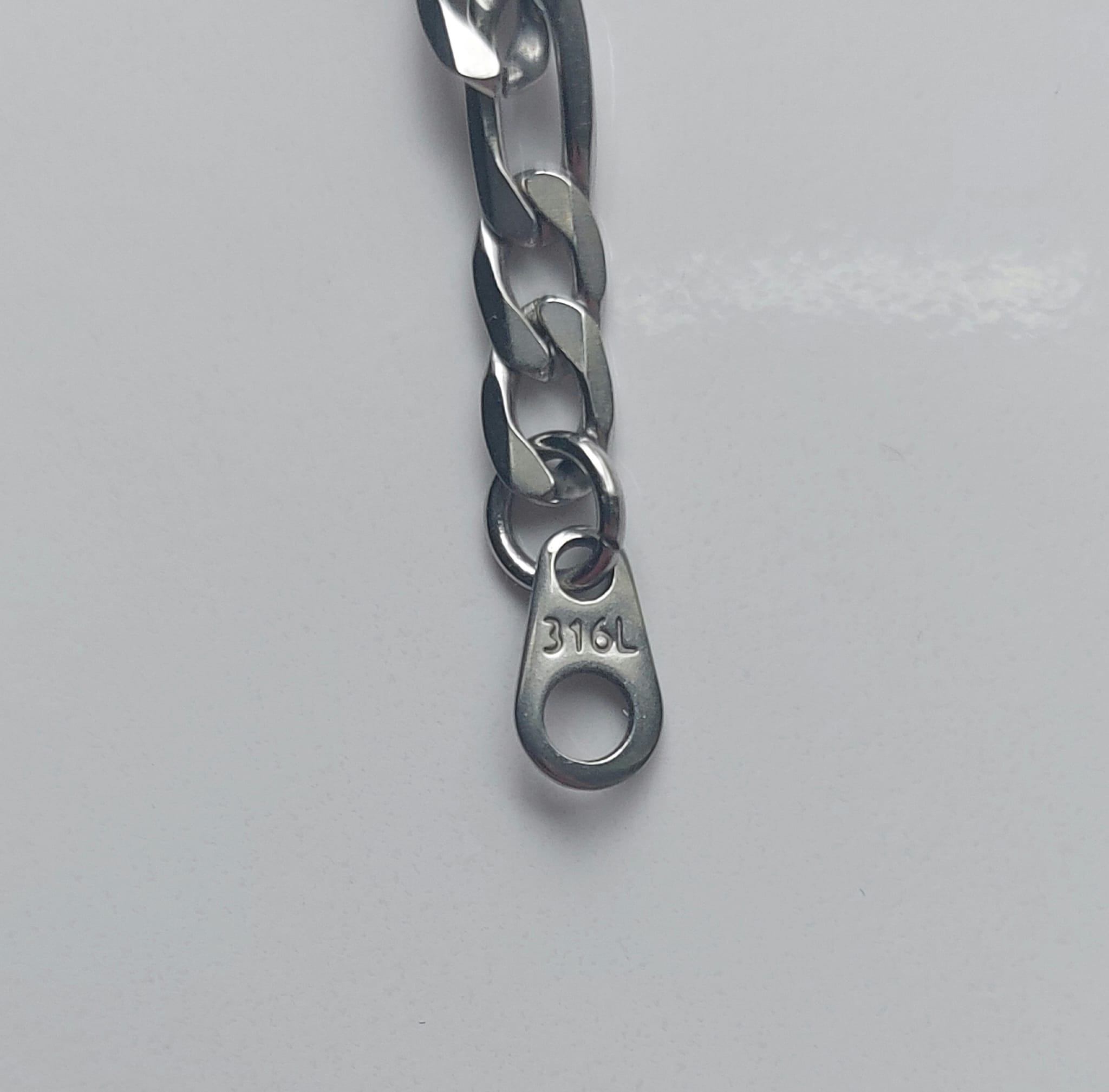Men’s Thin 3mm Stainless Steel Figaro Chain Necklace – 20.25" - photo 2