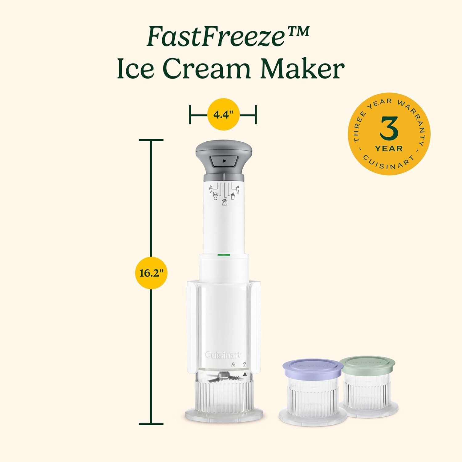Cuisinart FastFreeze Ice Cream Maker,Milkshakes, Slushies - photo 3