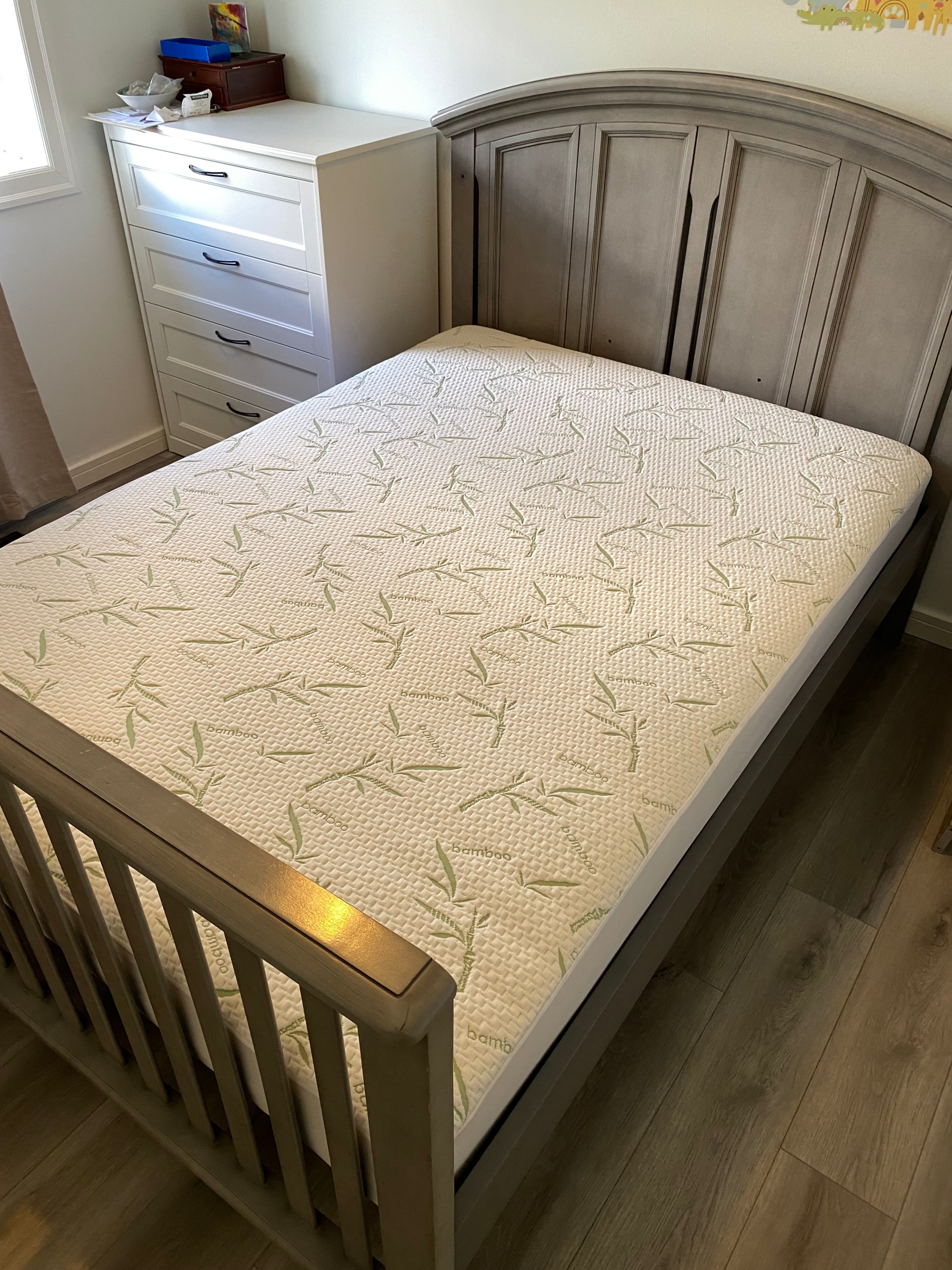 Solid Wood Crib + Full size Bed Package – Grey Finish - photo 3