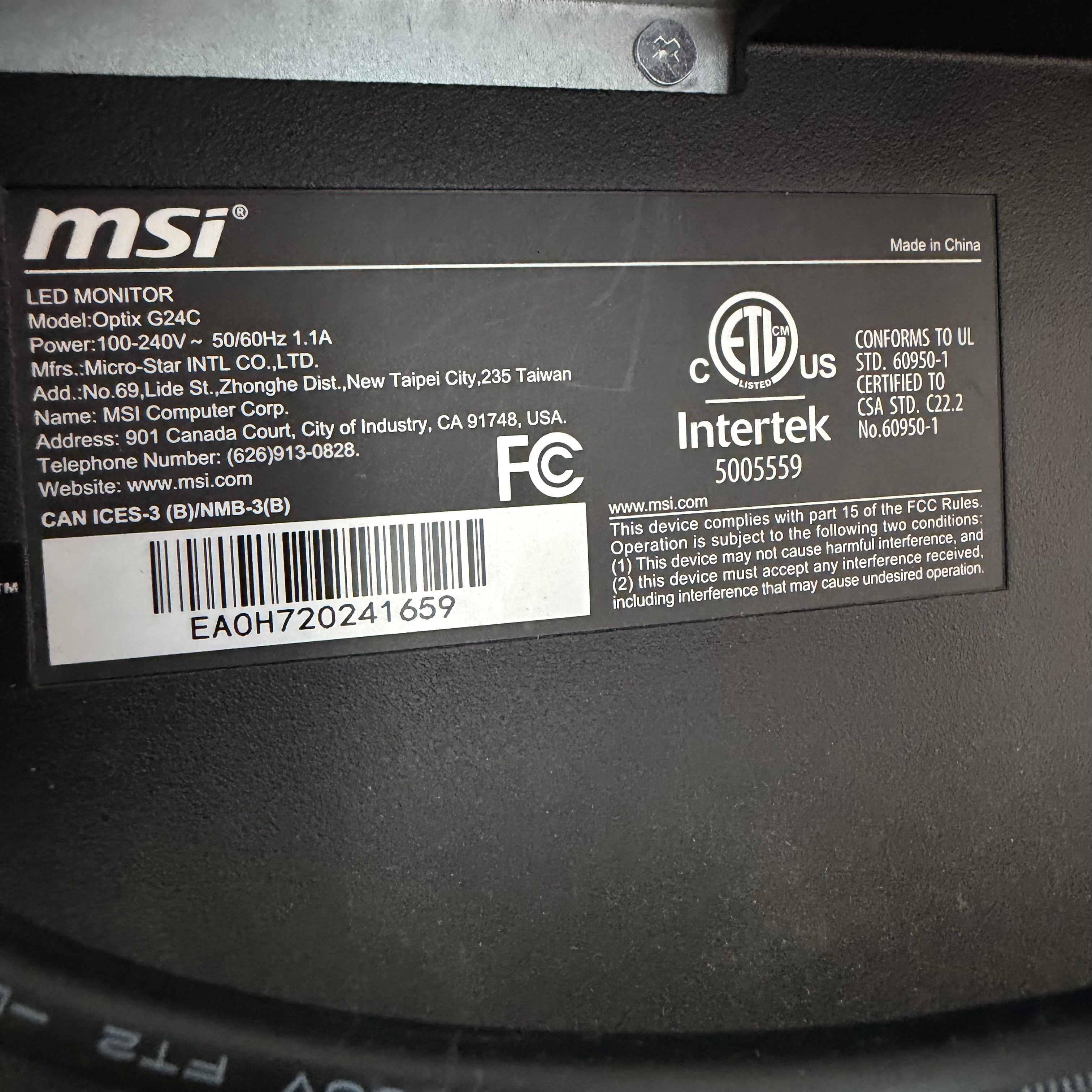 MSI Optix G24C 24-inch Curved Gaming Monitor - $100 - photo 2