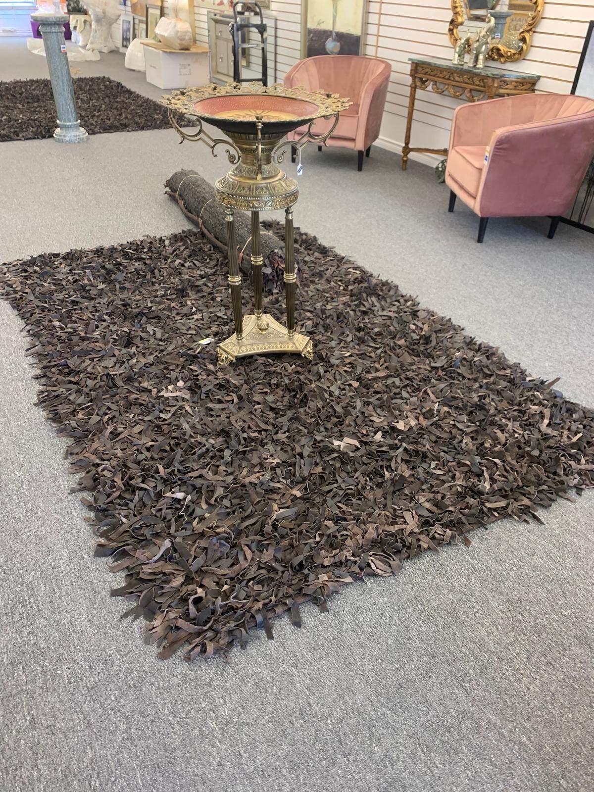 Luxury 100% Genuine Leather Area Rug - Handmade - photo 5
