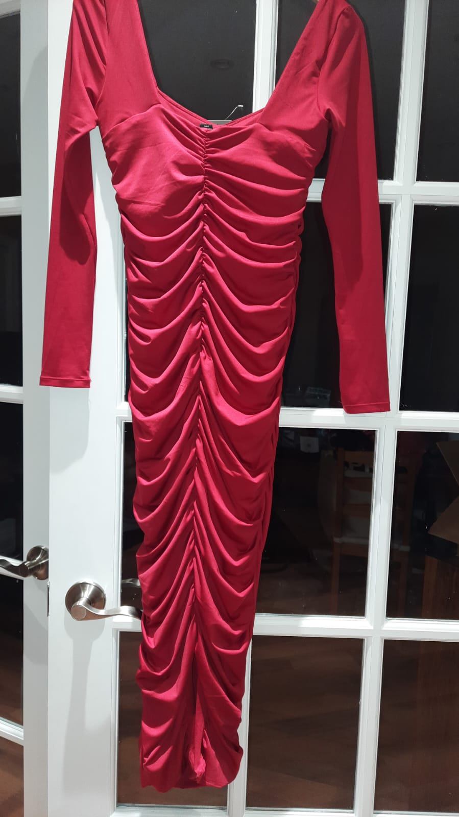 Streetwear Society Ruched Long Sleeve Midi Dress - photo 2