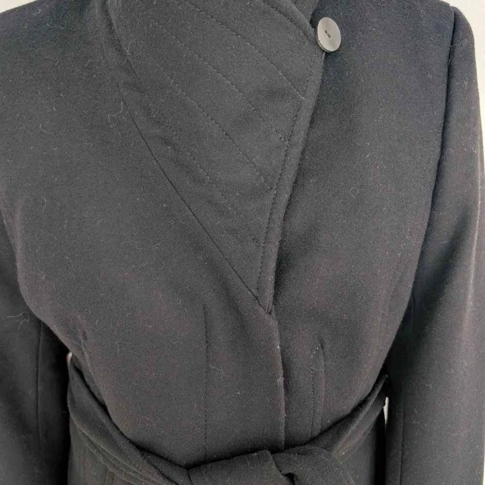 Aritzia Babaton Black Belted Wool Coat - photo 3
