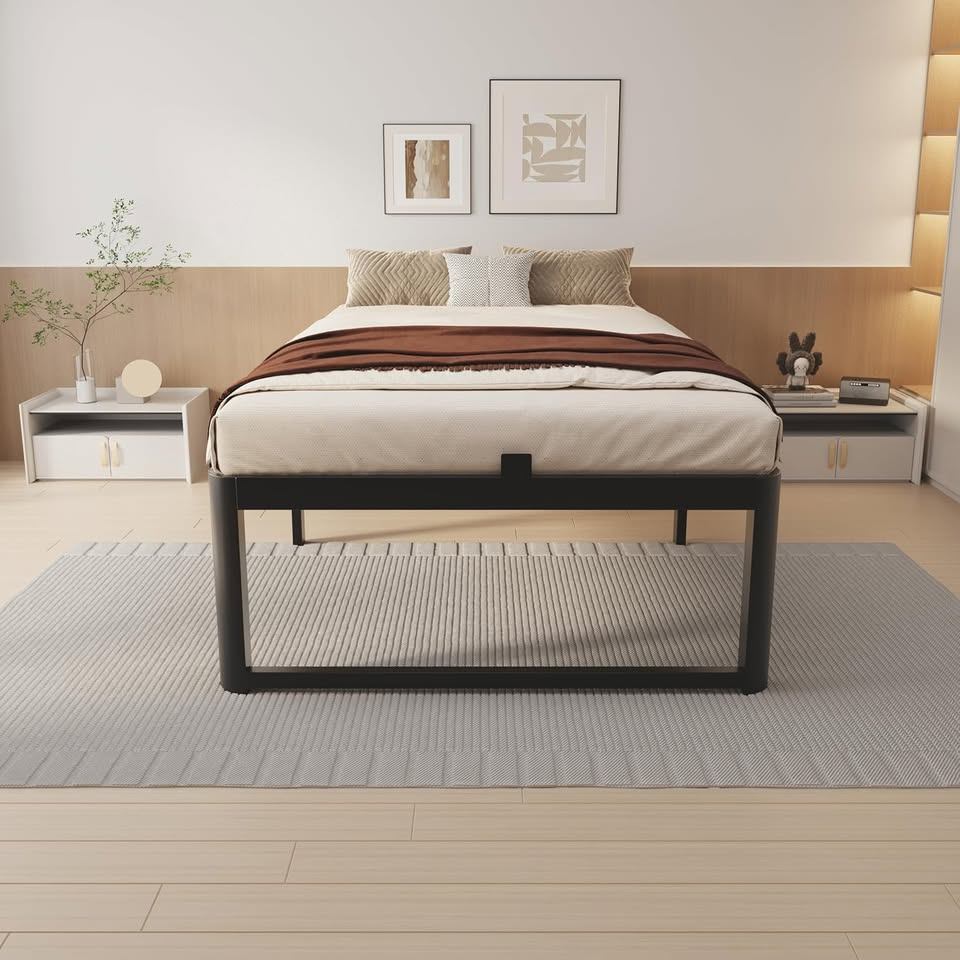 16 Inch Twin Size Bed Frames Metal Bedframe 3500 lbs BNIB - photo 5