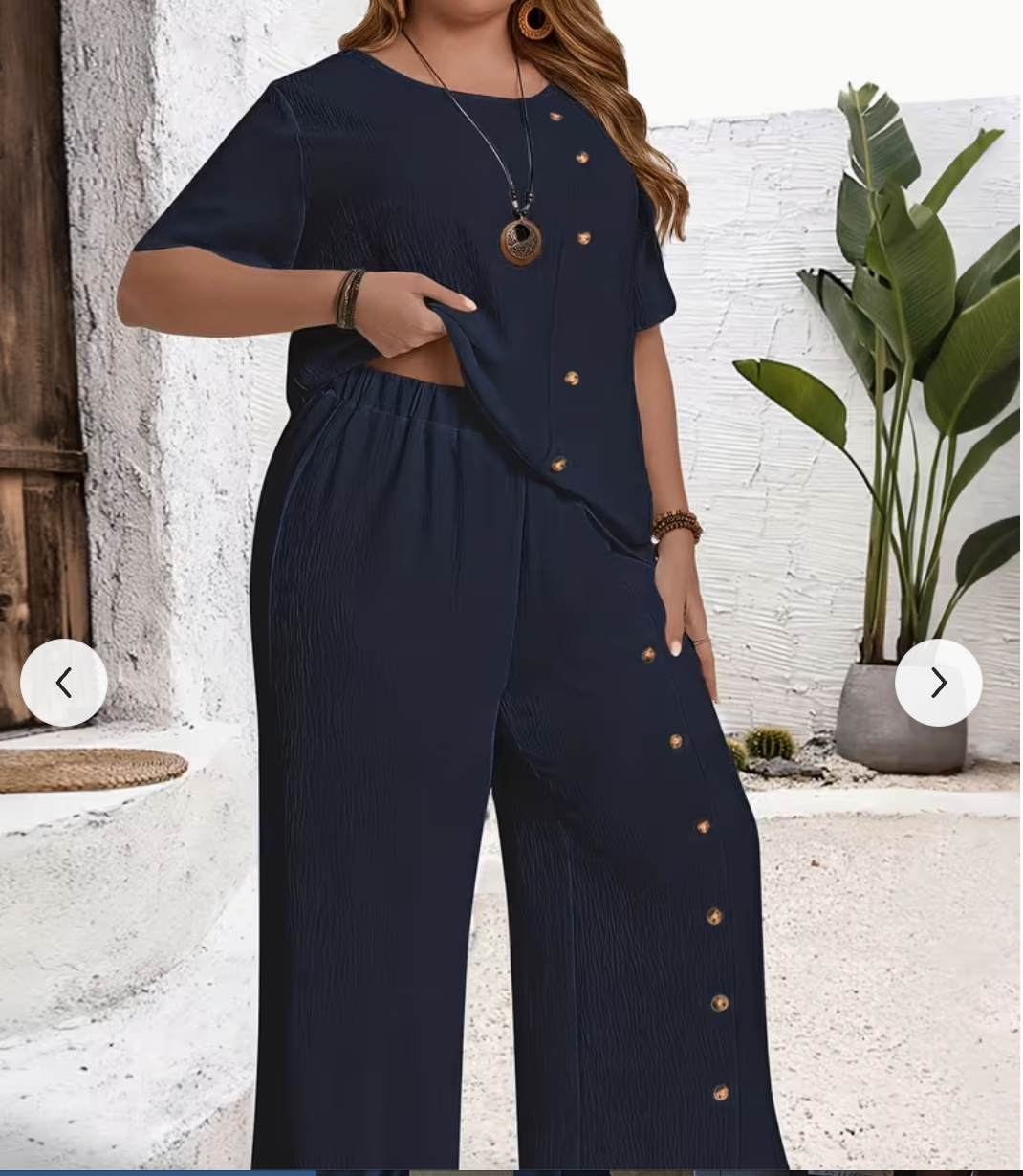 Ensemble Femme 2 pièces Haut Uni et Pantalon  XL - photo 3
