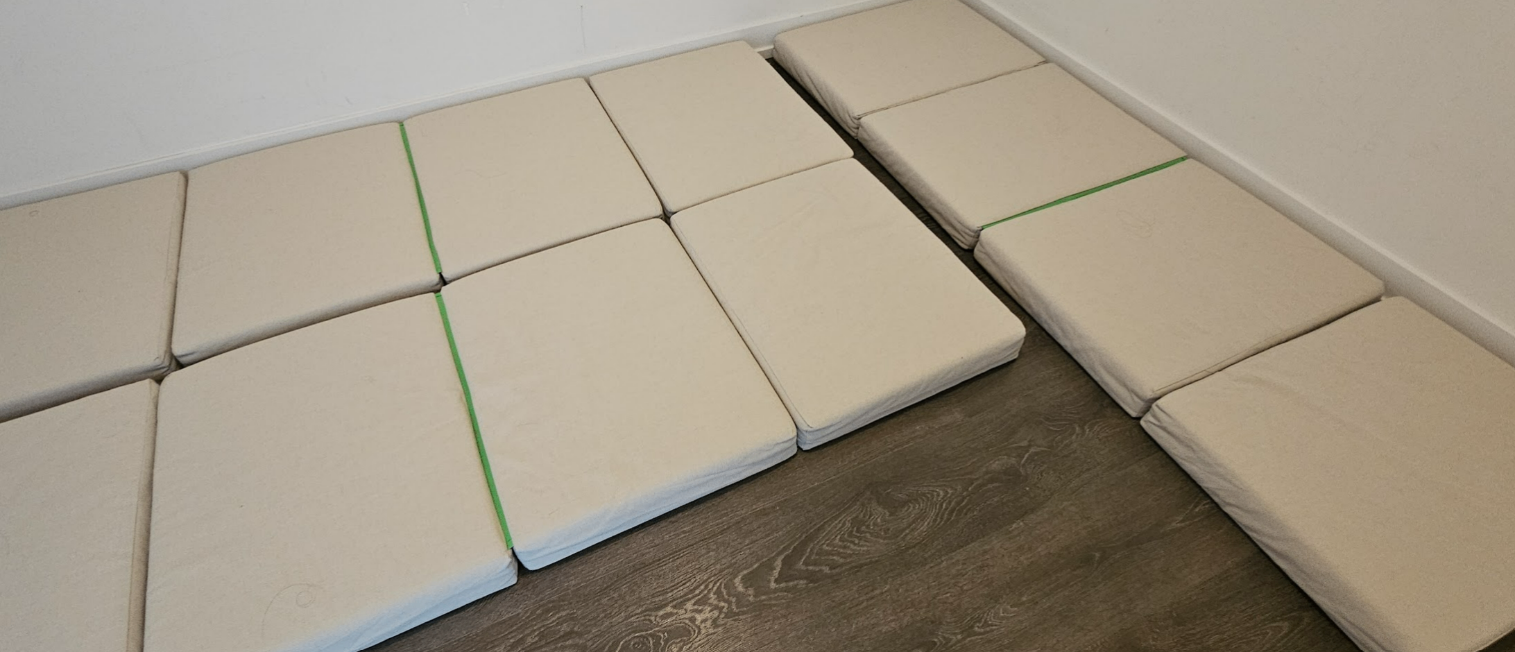 Three IKEA folding mattresses