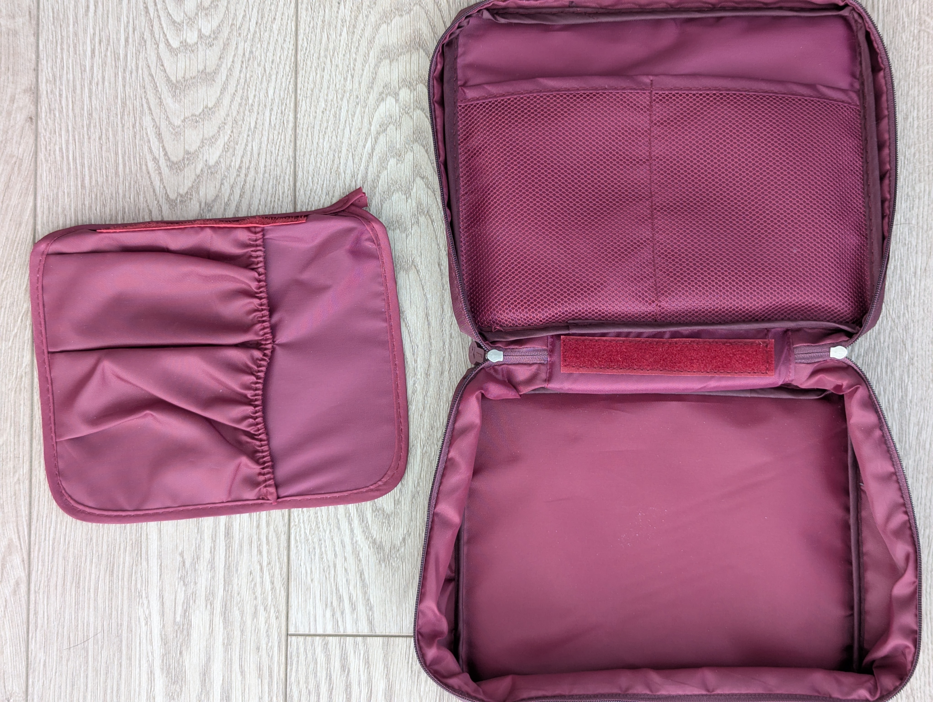 Burgundy Travel Organizer Pouch with Removable Insert - photo 5