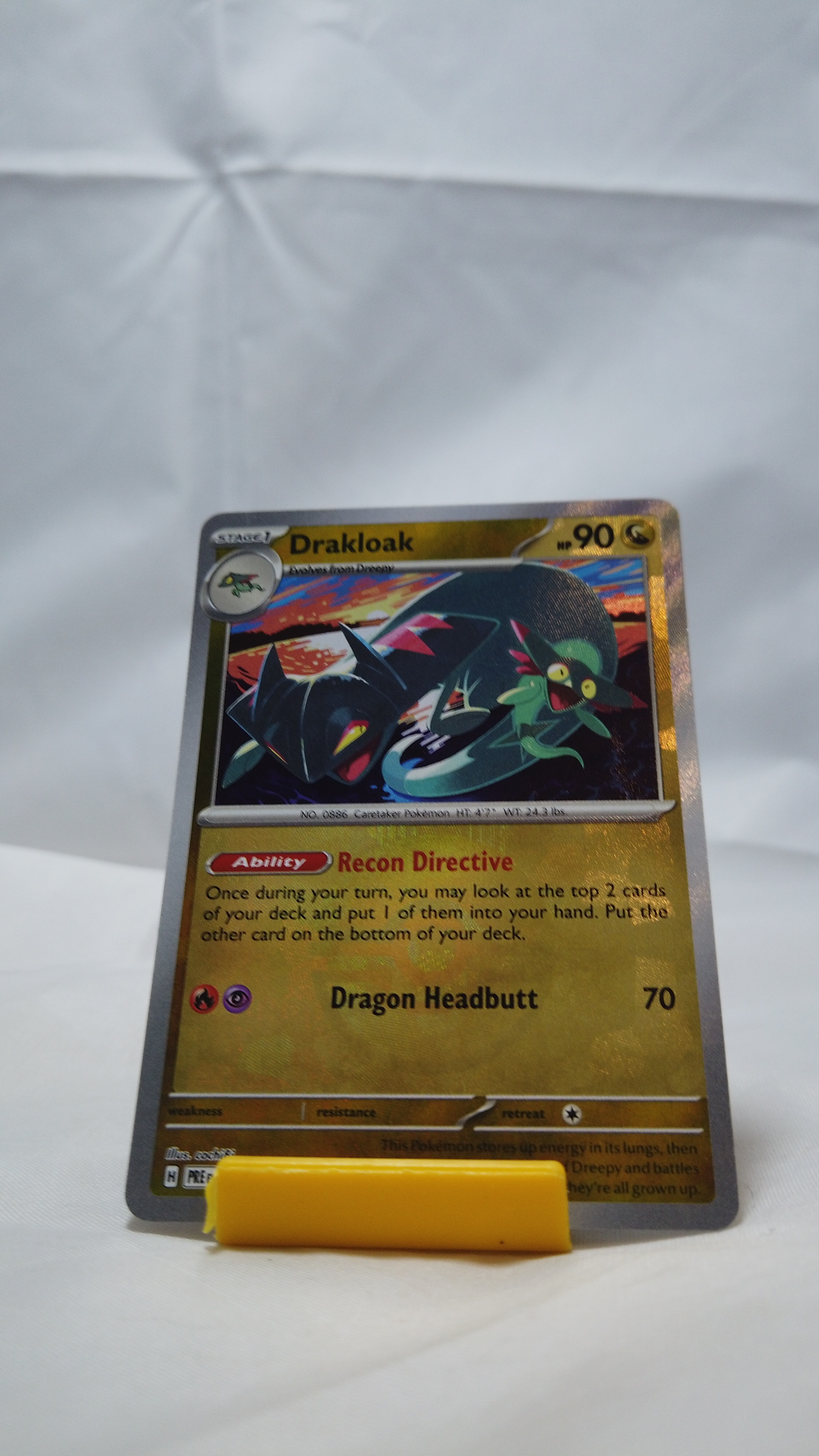 Pokemon Drakloak 072/131 Prismatic Evolutions Poke Ball Holo NM - photo 2