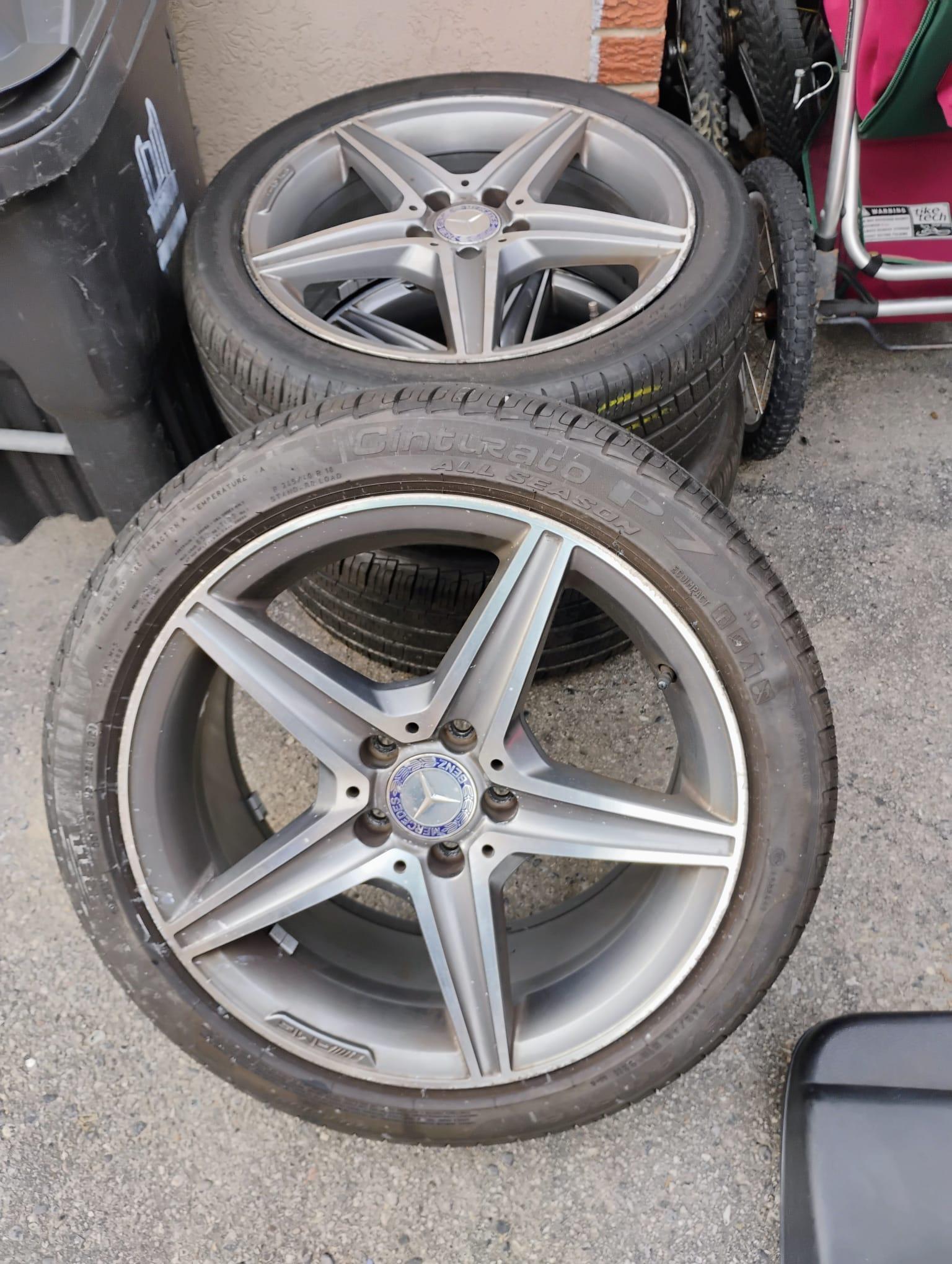 Set of 3 - Mercedes 5 Star AMG Aluminum 18" Rims - photo 4