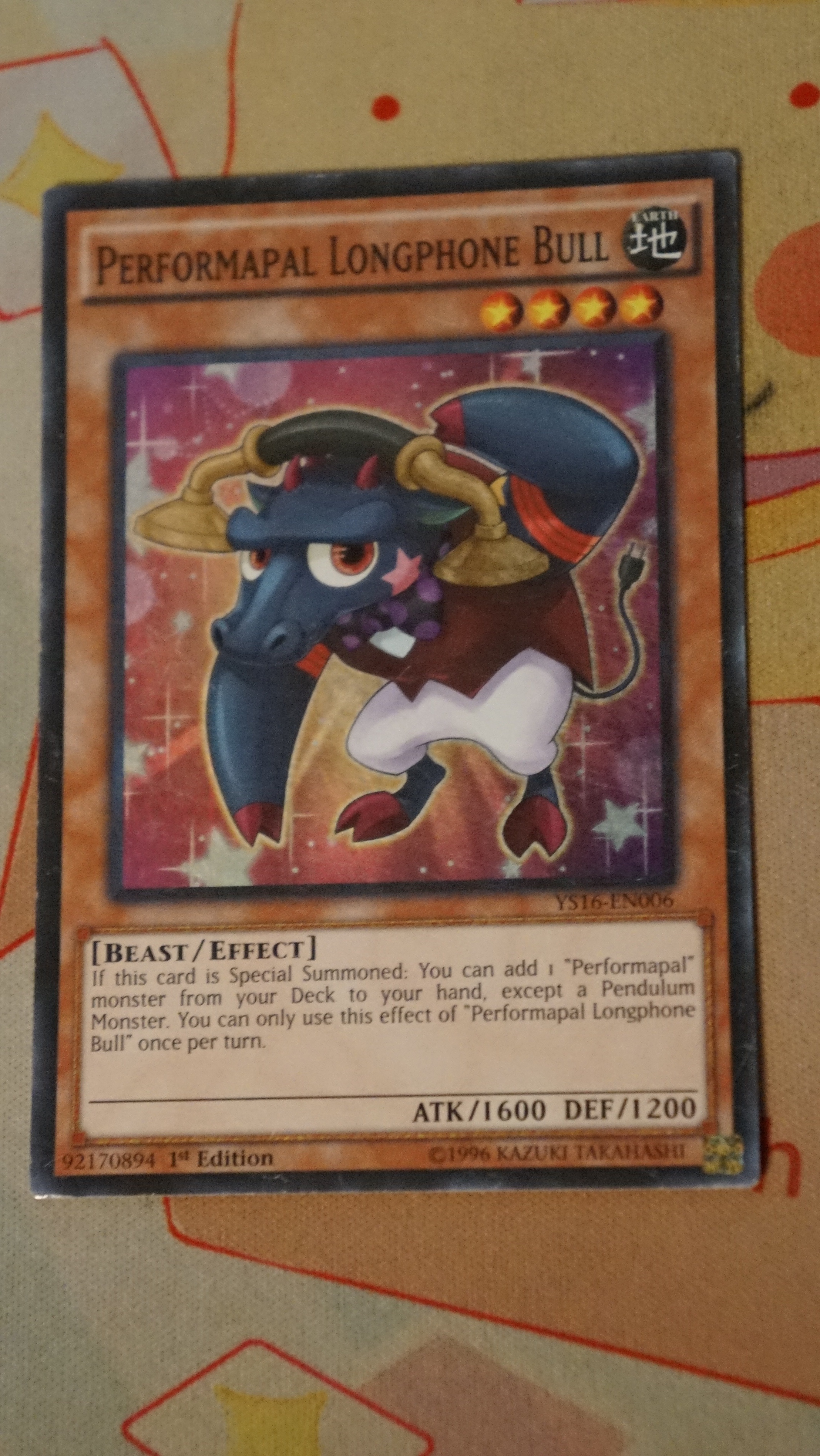 Yu-Gi-Oh Performapal Longphone Bull YS16-EN006 Holo P - photo 3