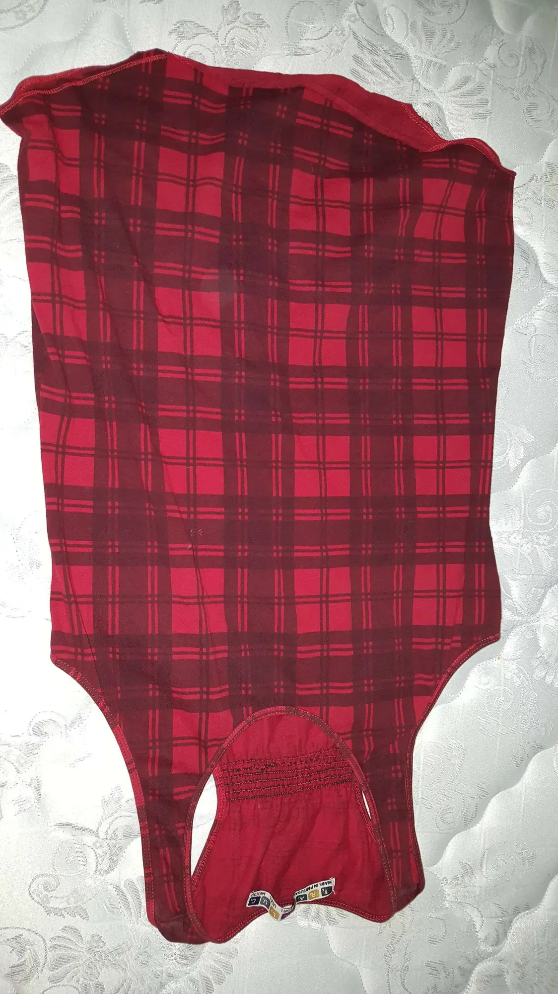 Red Plaid Design Trafaluc Brand Tank Top