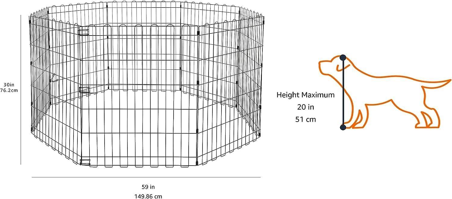 Foldable Octagonal Metal Dog Playpen H30" - photo 2