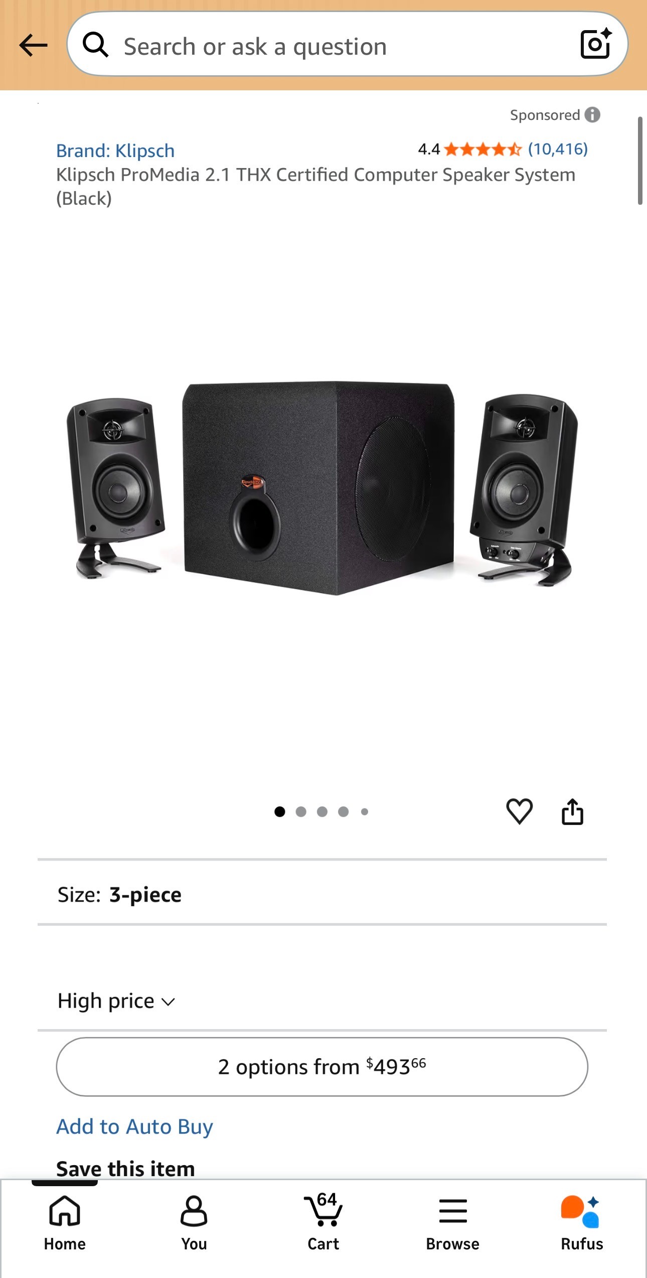Klipsch ProMedia 2.1 THX Certified Computer Speaker System