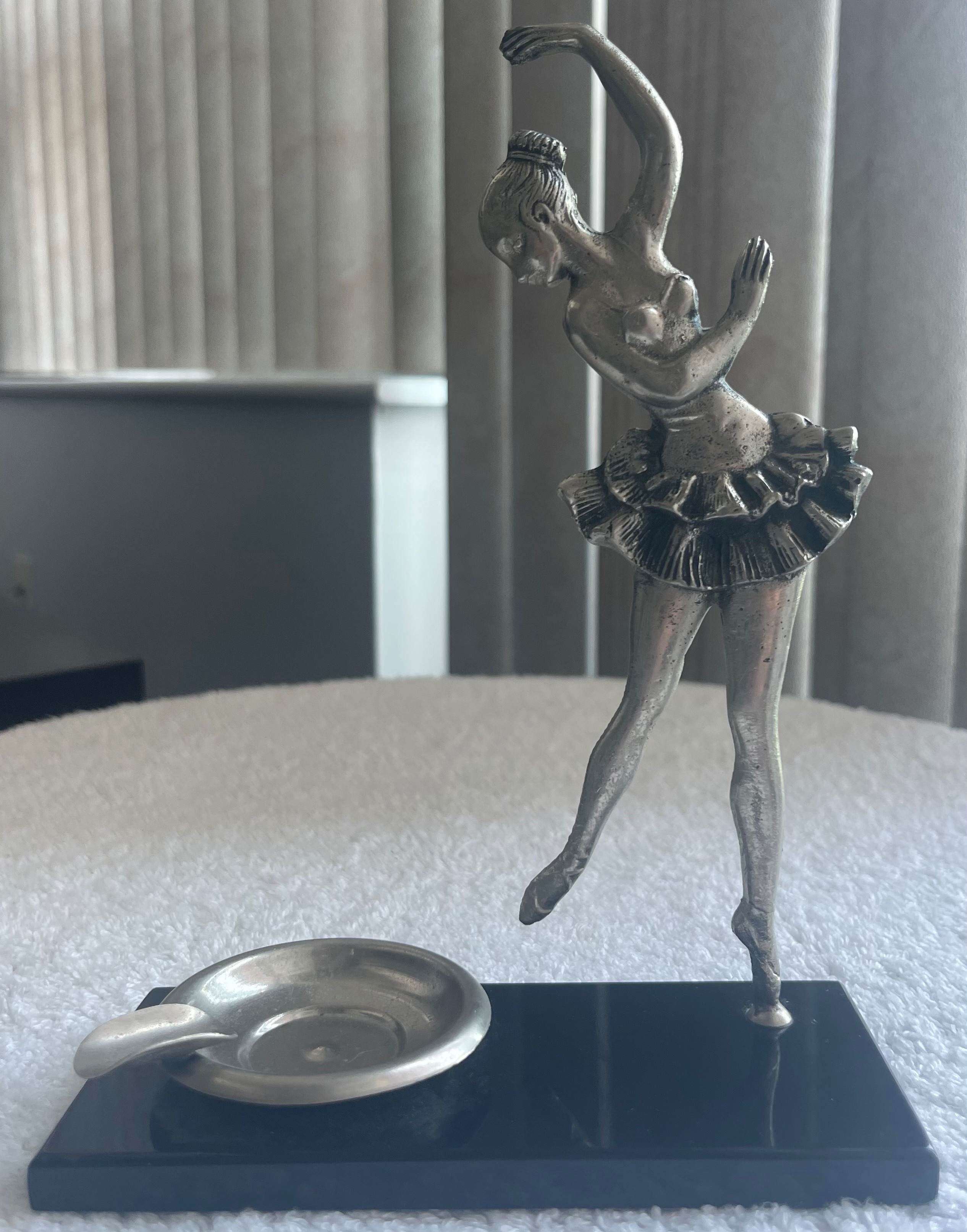Vintage 1950s Ballerina Vanity Ashtray & Trinket Dish