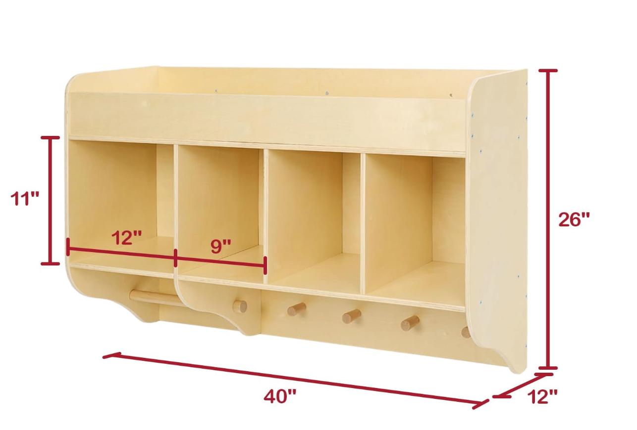 NEW Birch Diaper Wall Cabinet for Nursery or Daycare - photo 3