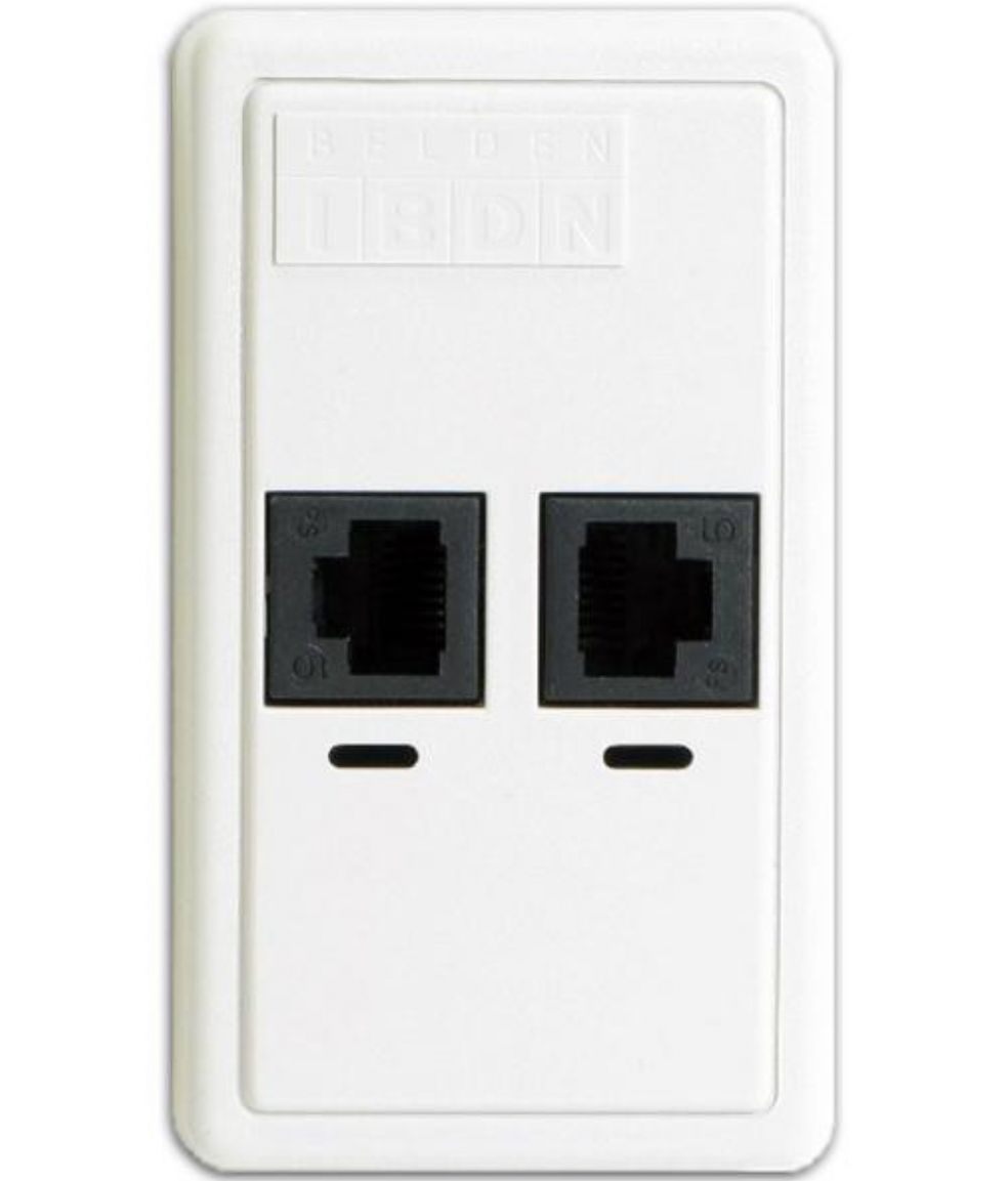 Data voice outlet, surface mount, 2 port