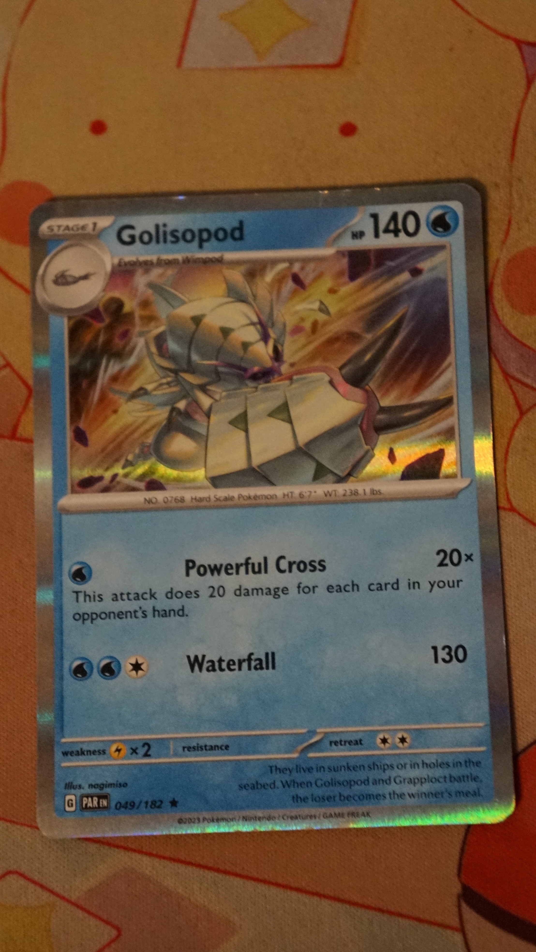 Pokemon Golisopod 049/182 Paradox Rift Holo DMG - photo 3