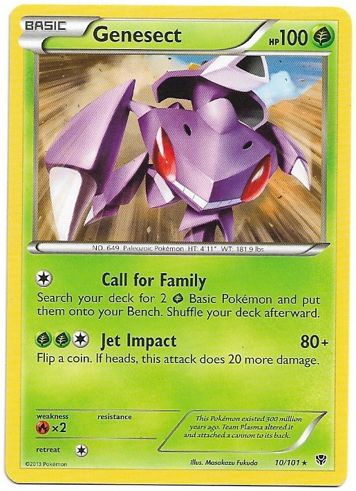 Pokemon Genesect 10/101 Plasma Blast Non-Holo LP