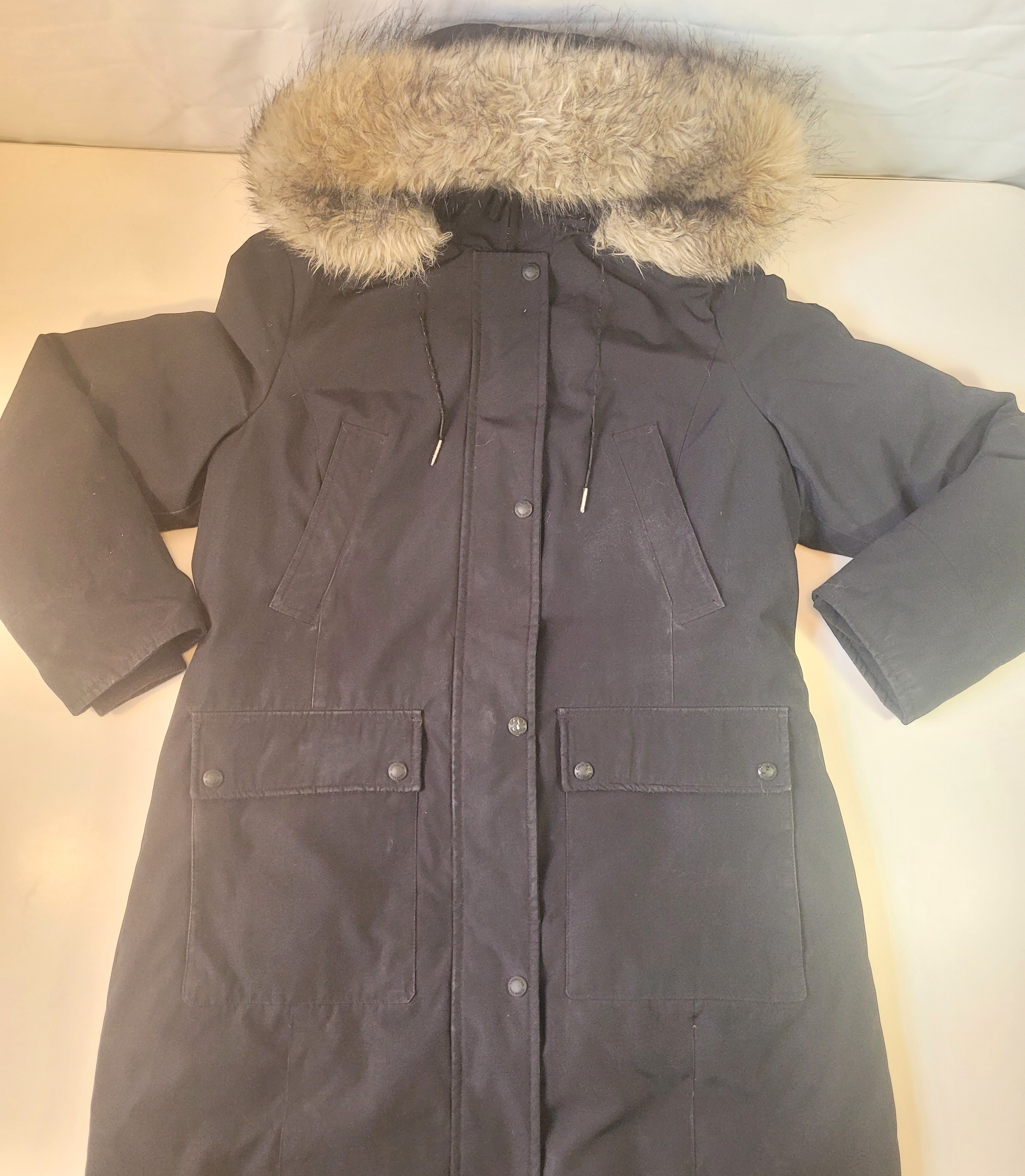 Calvin Klein Performance Down Faux Fur Hooded Parka Jacket Black - photo 5