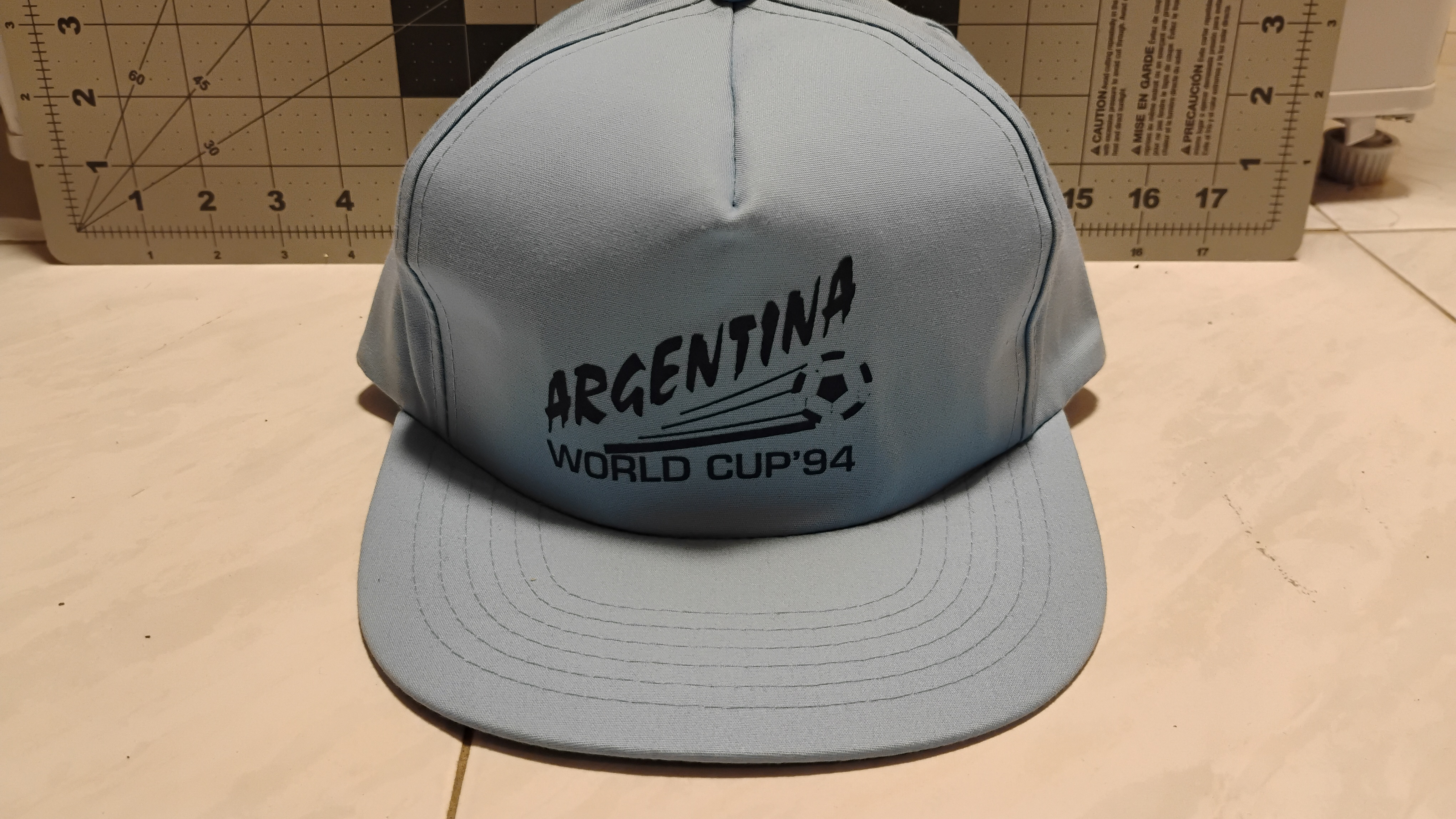 FIFA World Cup 94 Argentina Snapback Hat Blue Writing