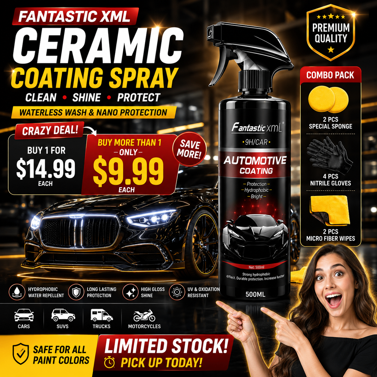 Fantastic XML 500ML Ceramic Coating Spray Combo Pack