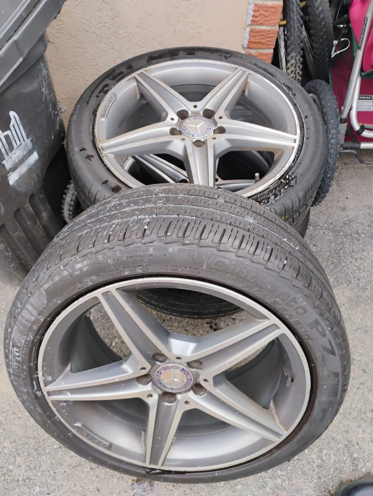 Set of 3 - Mercedes 5 Star AMG Aluminum 18" Rims