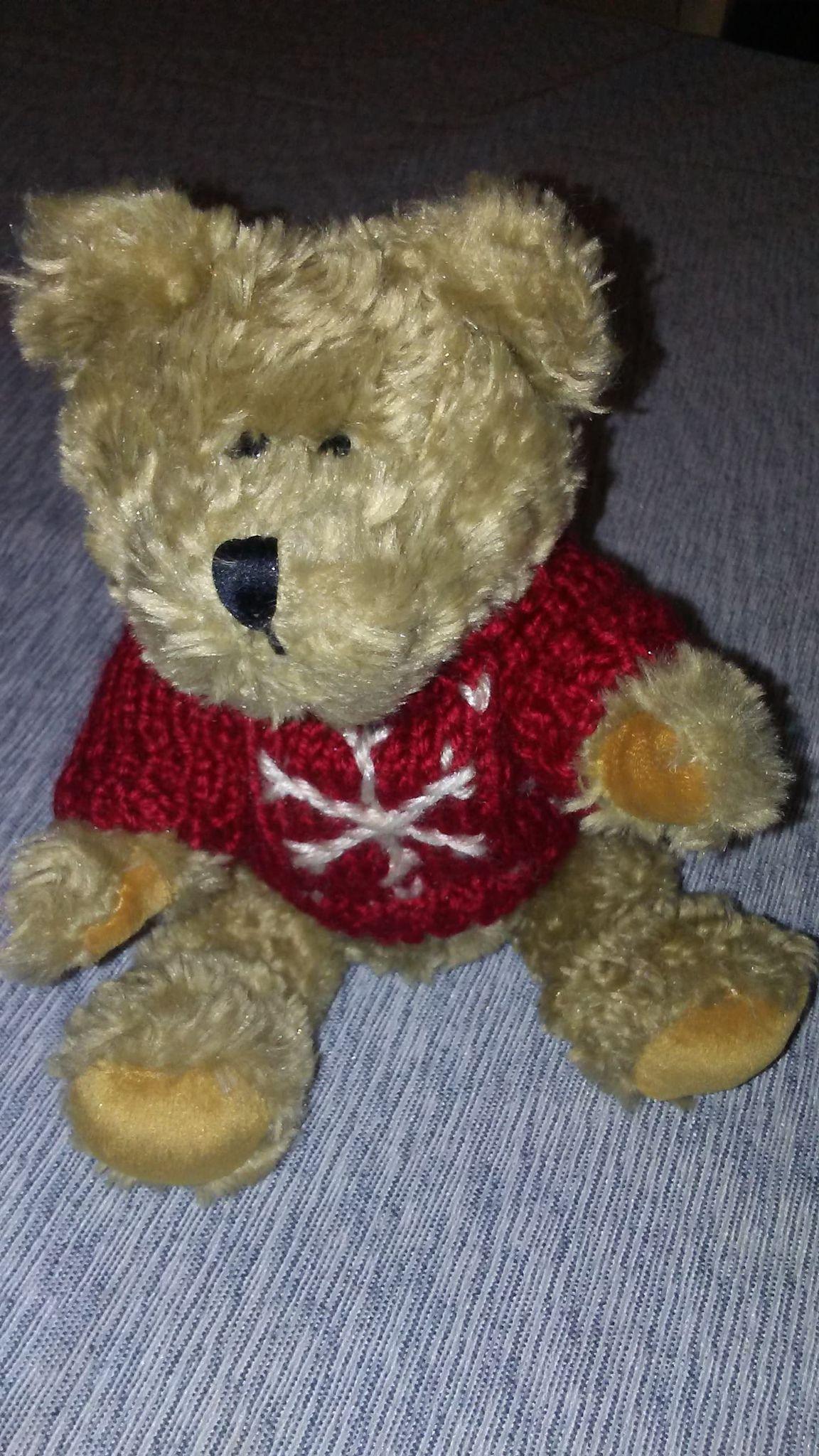 Bear Wearing Red Sweater - 8 Inches