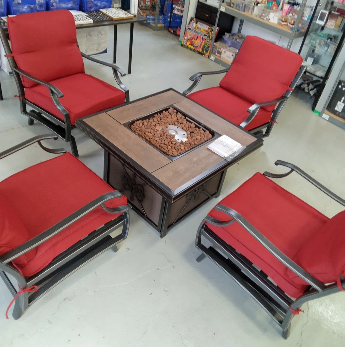 St. Charles 5-Piece Metal Outdoor Patio Fire Pit - photo 3