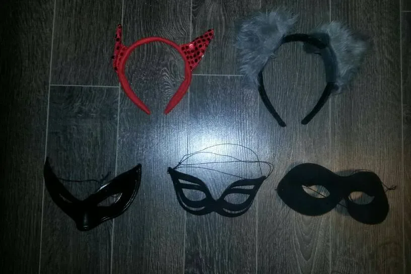 Masquerade Masks And Devil Ears And Grey Ears Head Bands - photo 2