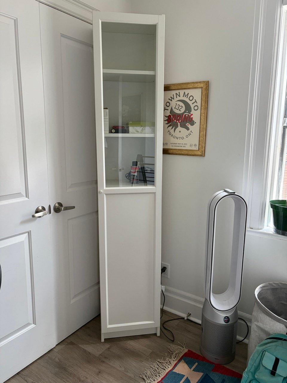 BILLY IKEA White Display Cabinet with Glass Door