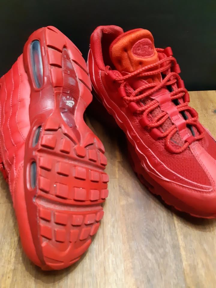 Nike Air Max 95 Triple Red Varsity Men's Size 9.5 - photo 5