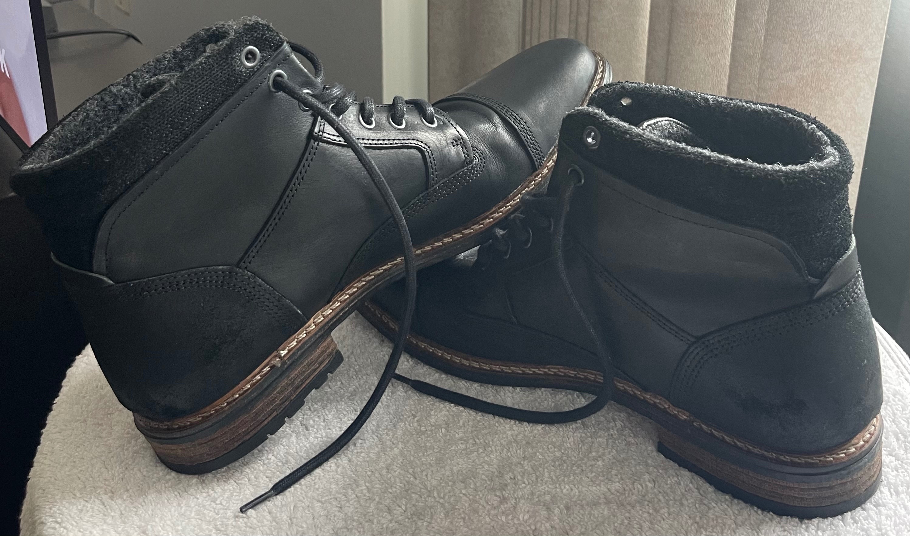 Browns B2 Black Leather Boots (EUR 44 / US 11) – Worn Twice - photo 2