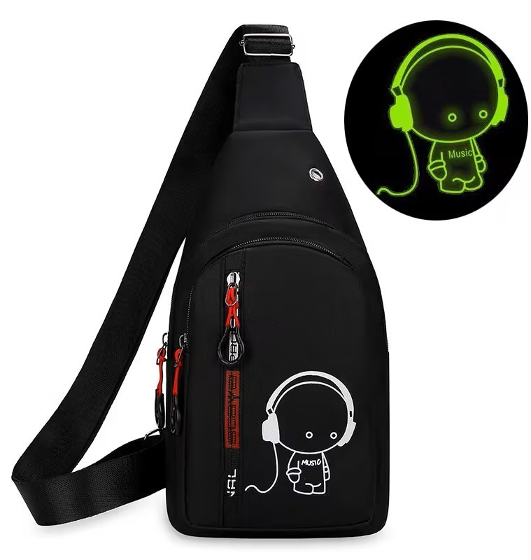 Unisex Black Crossbody Bag/Shoulder Bag/Adjustable/Zipper-NEW - photo 5