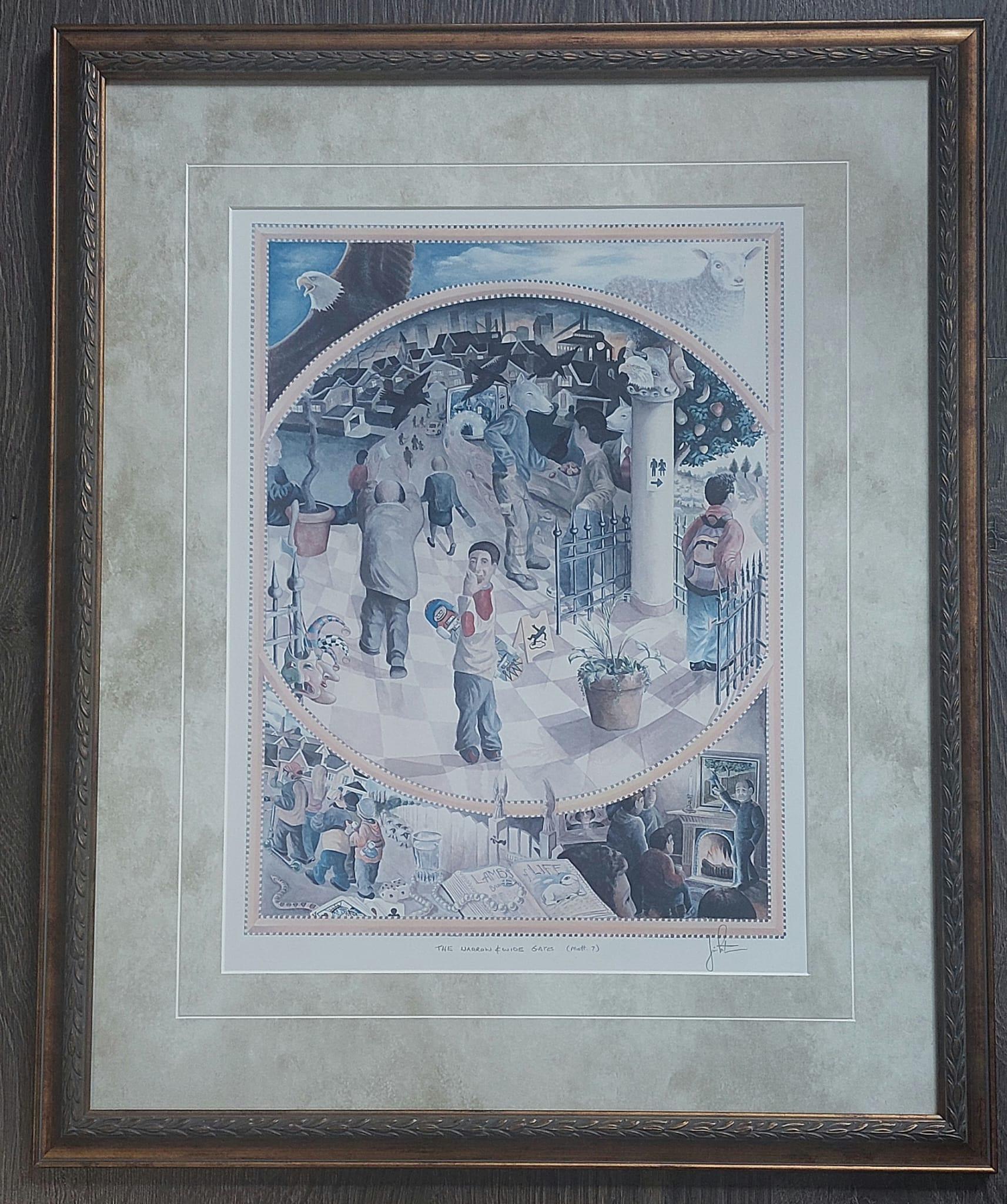 Framed Artwork "The Narrow & Wide Gates" by James Paterson