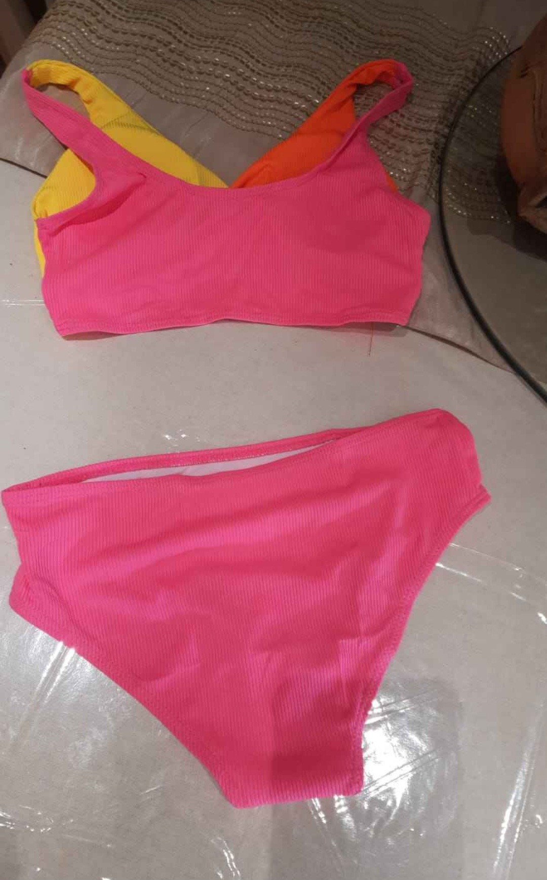 2 Girls' Color-Block 2-Piece Bikini Set, Size 10Y - photo 3