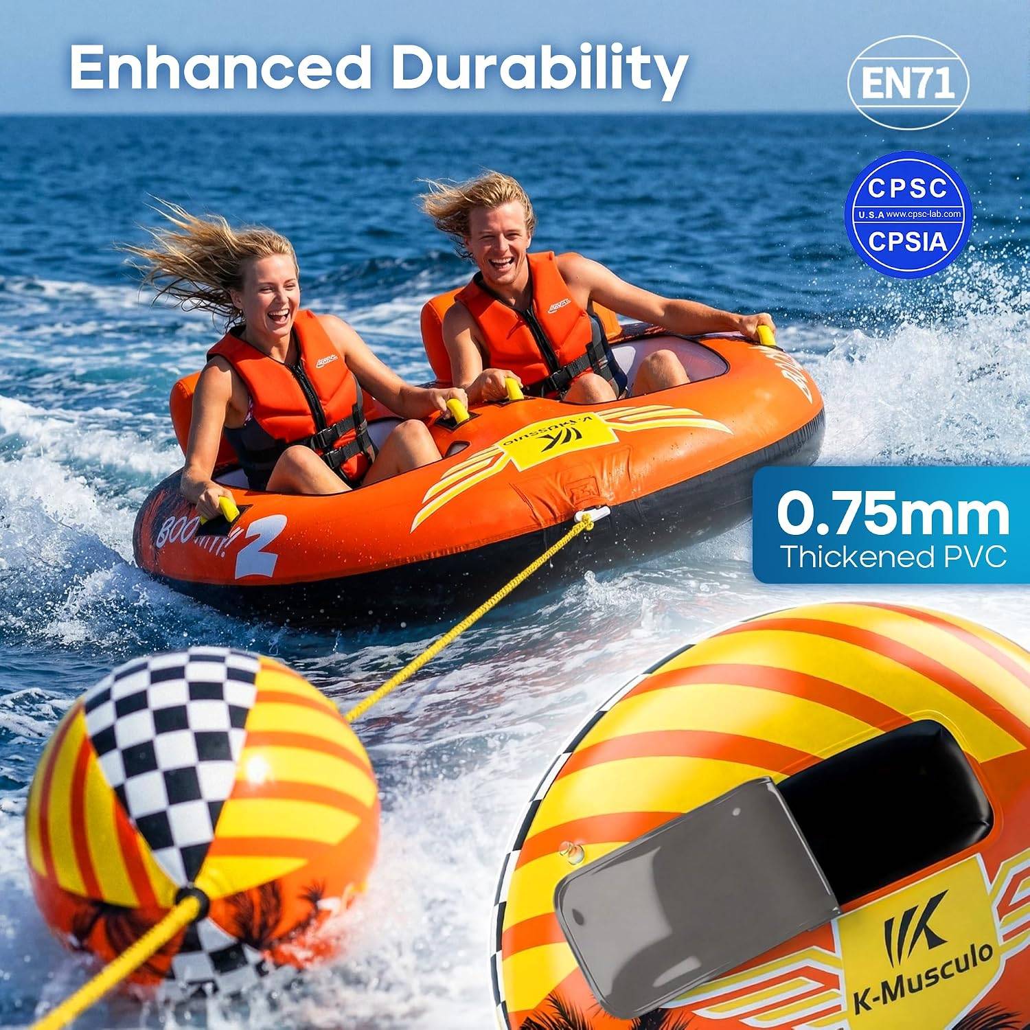 Booster Ball for Tubing Towables – Tow Rope Ball for Boating - photo 3