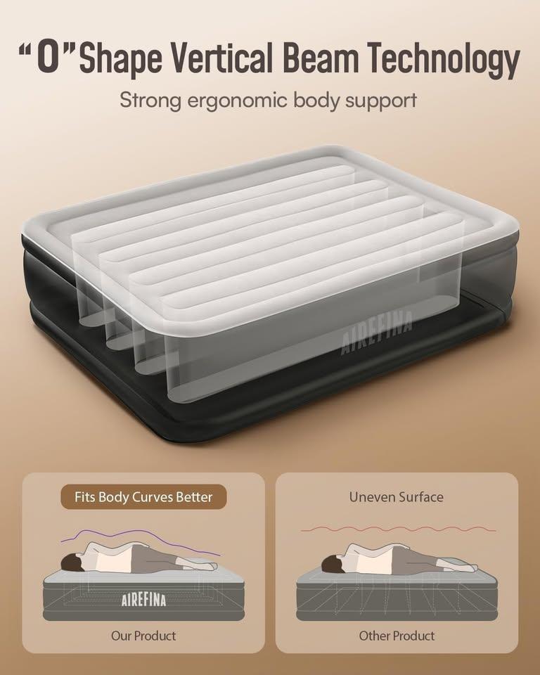 Air Mattress Queen with Built-in Pump, 16" BNIB - photo 3
