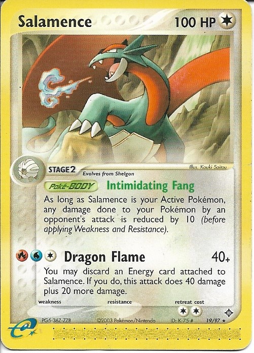 Pokemon Salamence 19/97 EX Dragon Non-Holo DMG