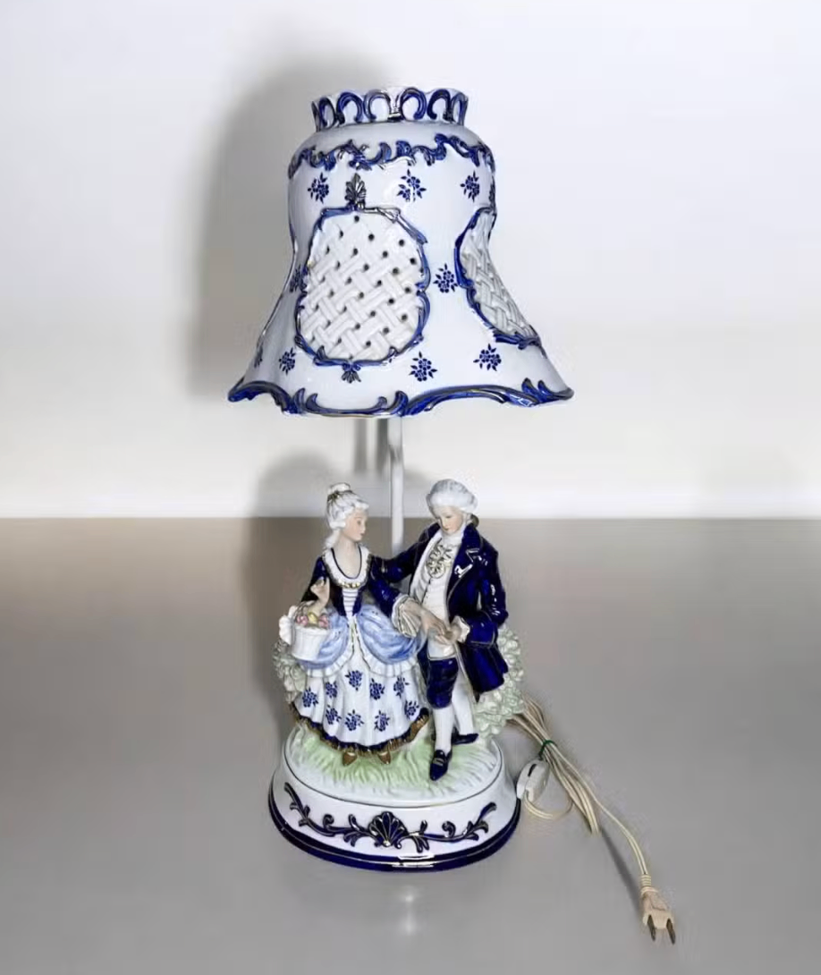 Victorian-Style Porcelain Table Lamps