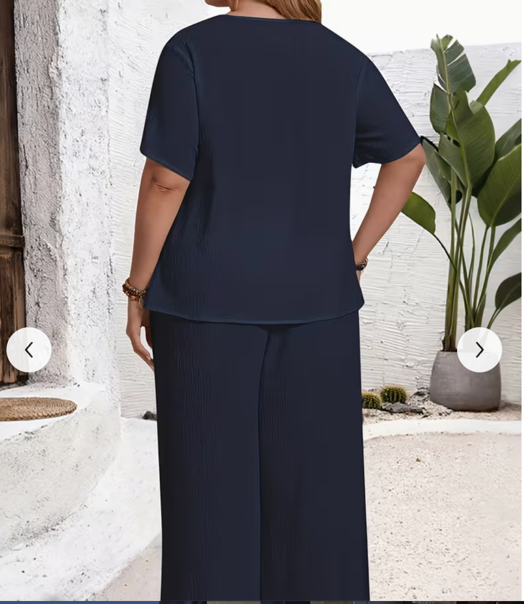 Ensemble Femme 2 pièces Haut Uni et Pantalon  XL - photo 2