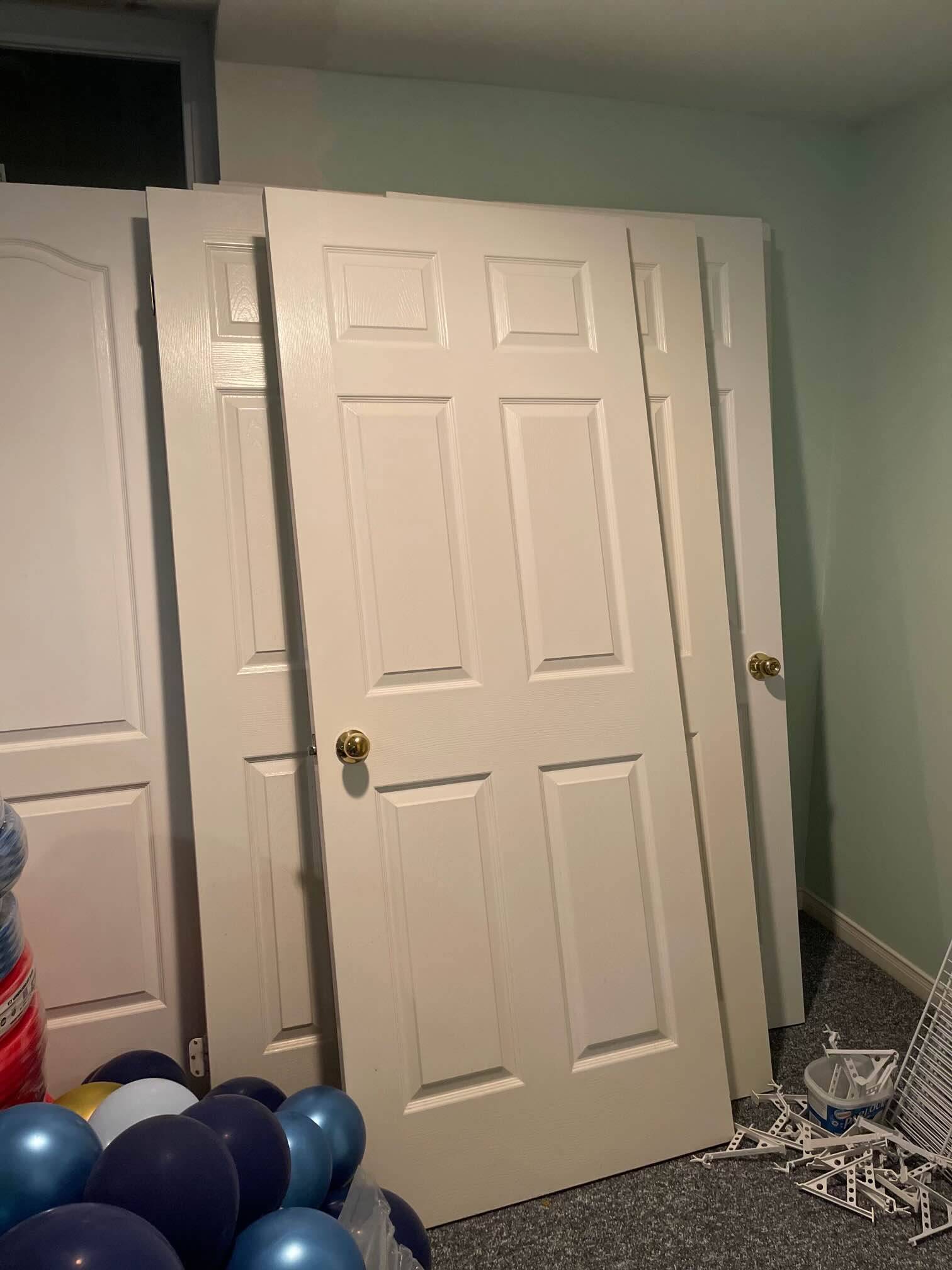 White 6-Panel Interior Doors — 24x80, 16x80, 30x80