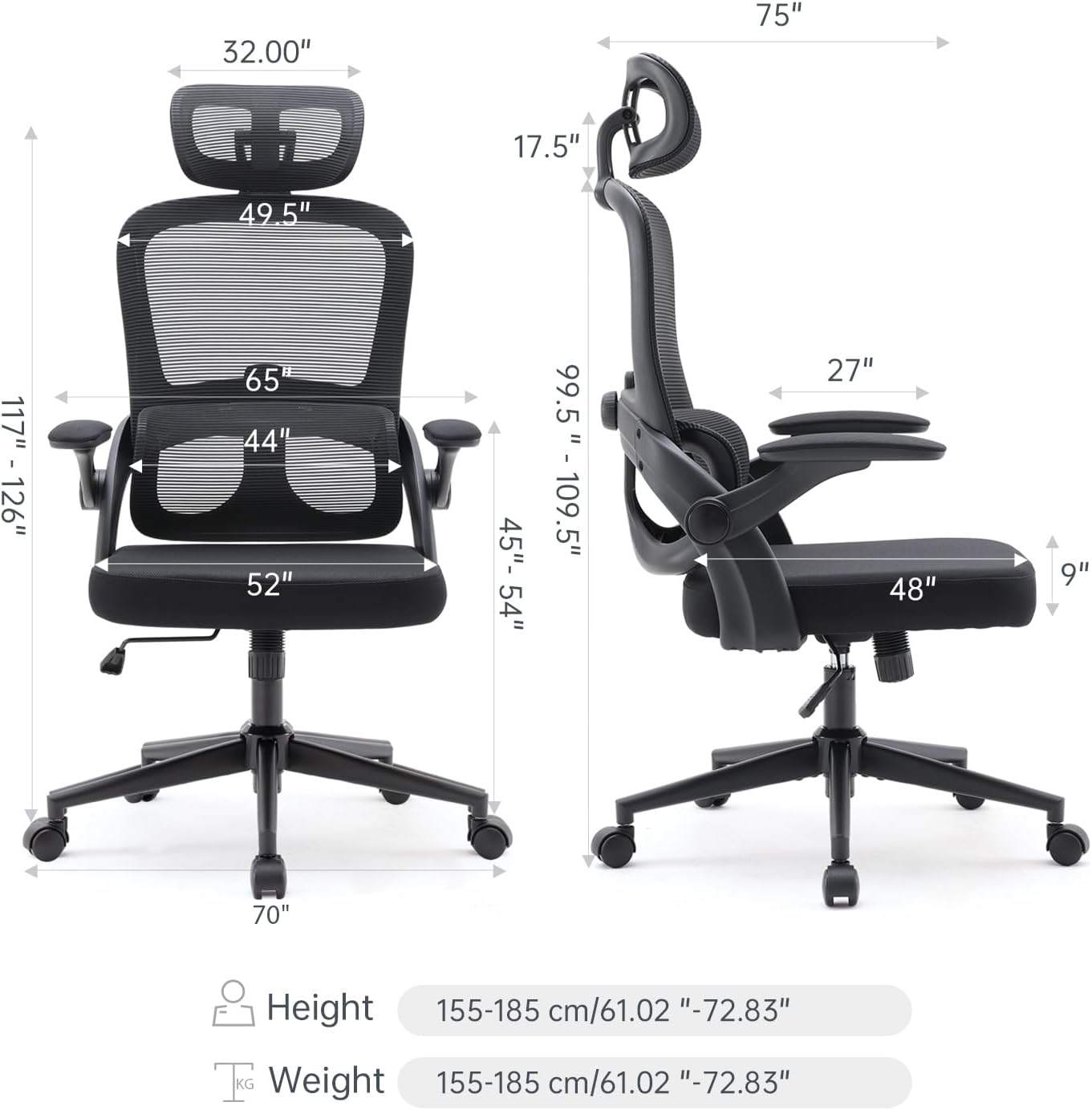 Ergonomic Office Chair, High Back - photo 3