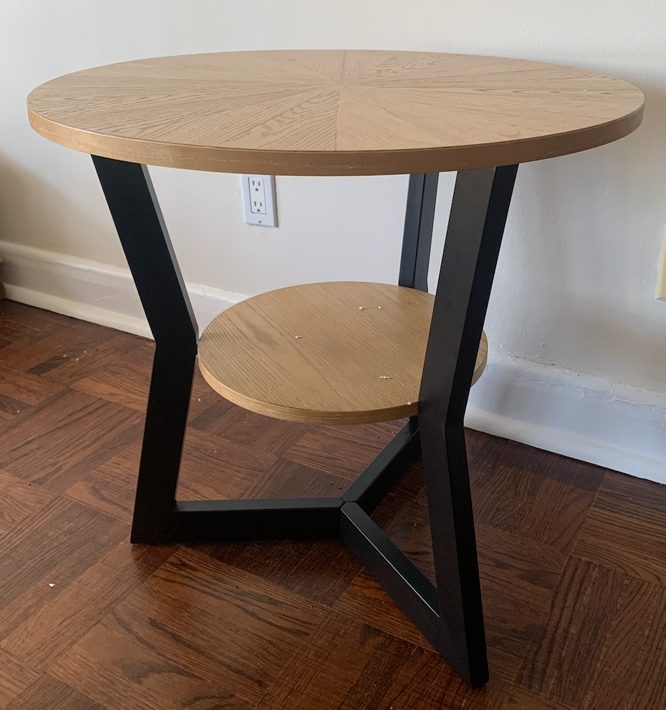 New 25" Round Side Table - Living Room Coffee Accent Shelf - photo 4