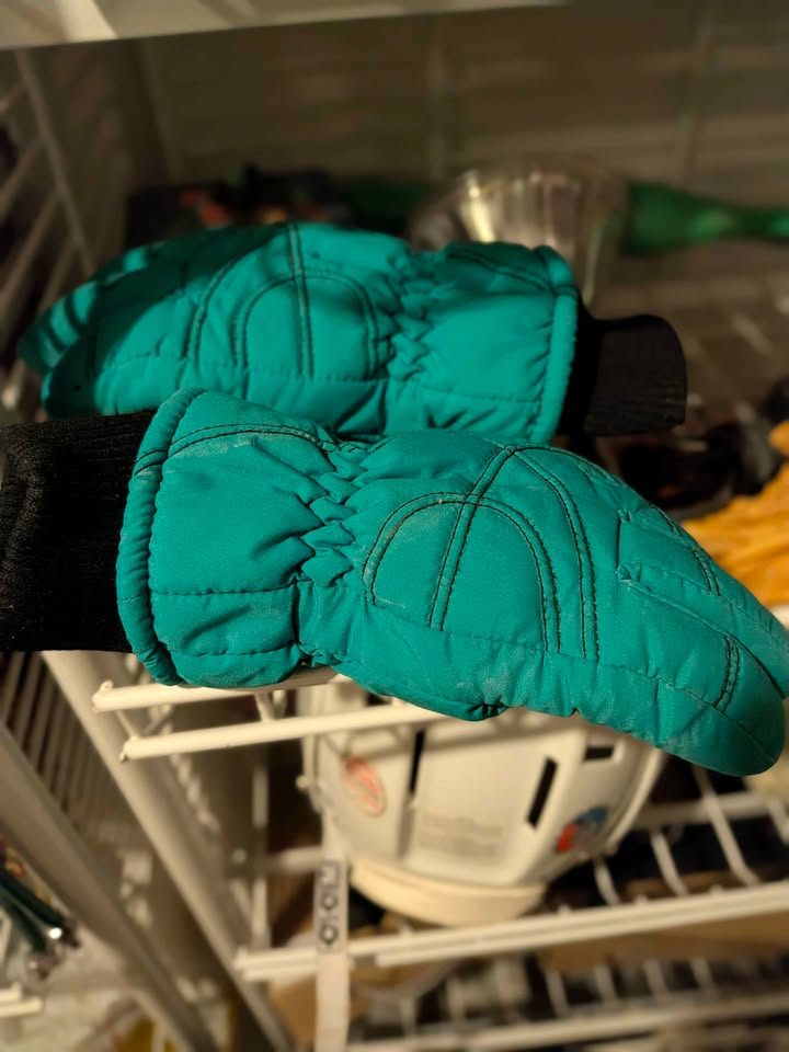 Teal Ski Mittens