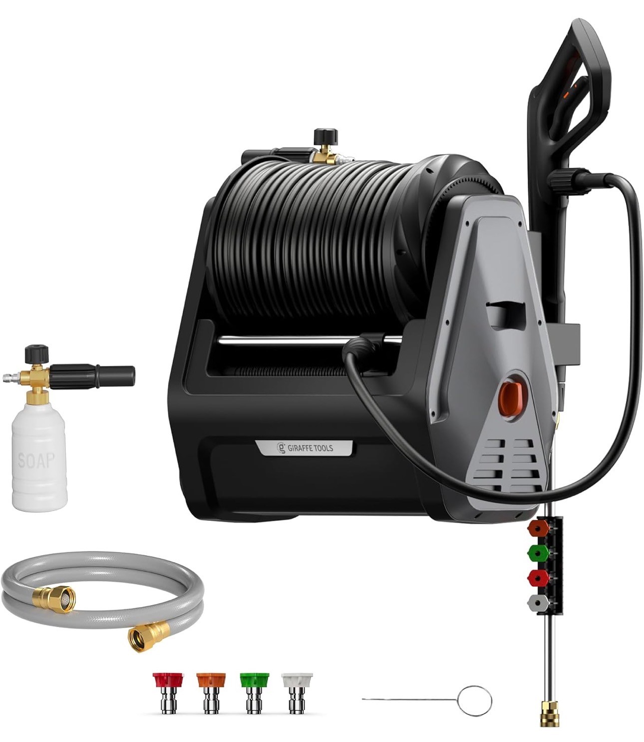 Giraffe Tools Grandfalls Retractable Pressure Washer Max 2900PSI