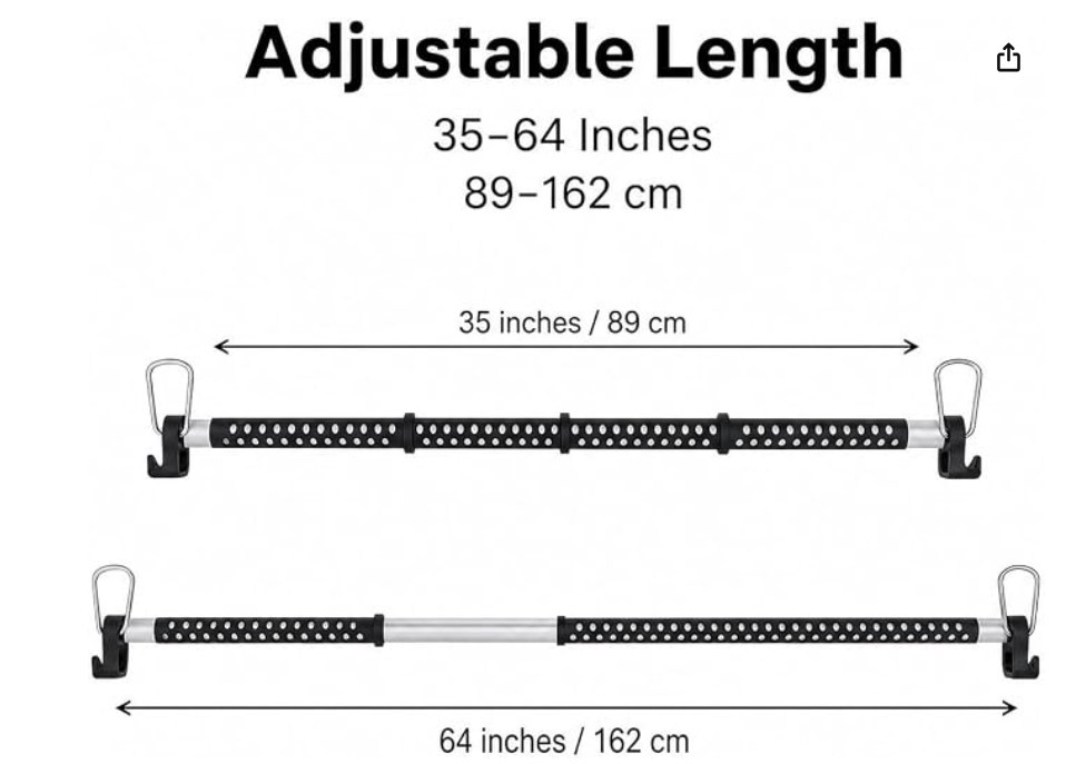 Adjustable Car Clothes Hanger Bar – Excellent Condition - photo 2