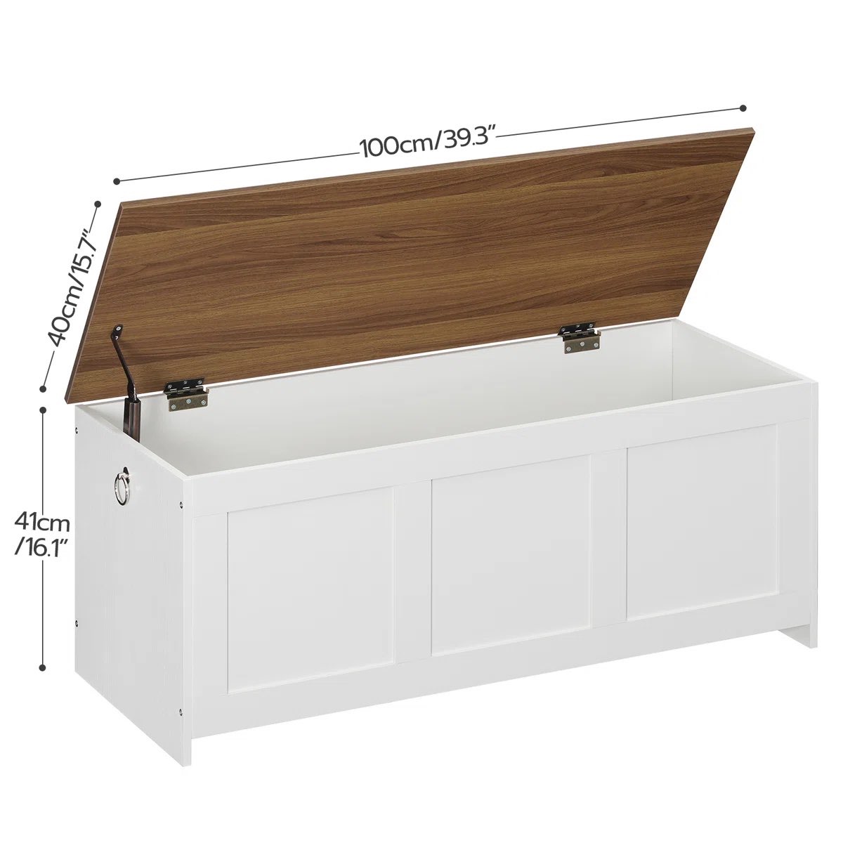 39.3'' W Manufactured Wood Storage Bench With Flip Top - photo 2