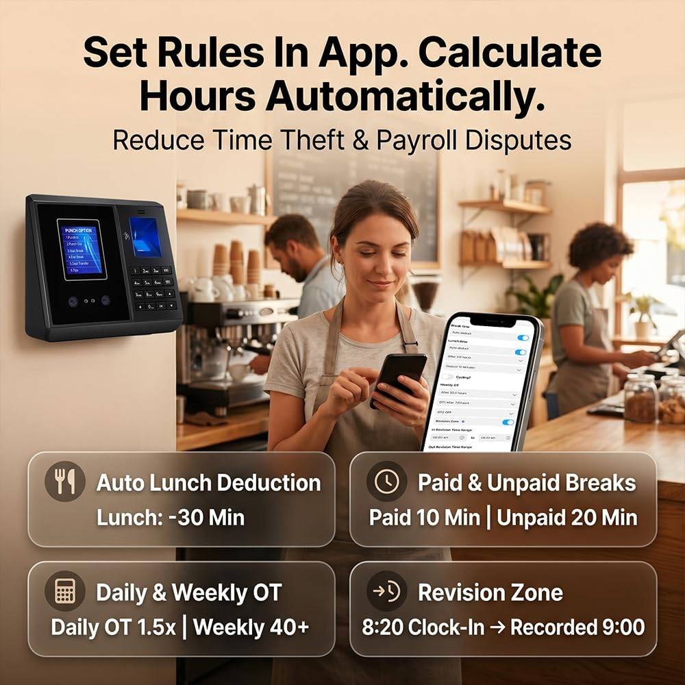 Fingerprint & Face Time Clock for Small Business - photo 2