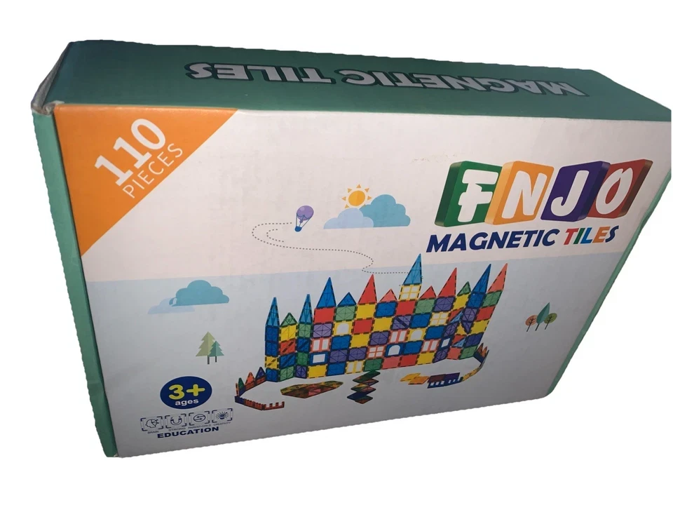 FNJO Magnetic Tiles 110PCS Magnet Building Set – STEM - photo 2