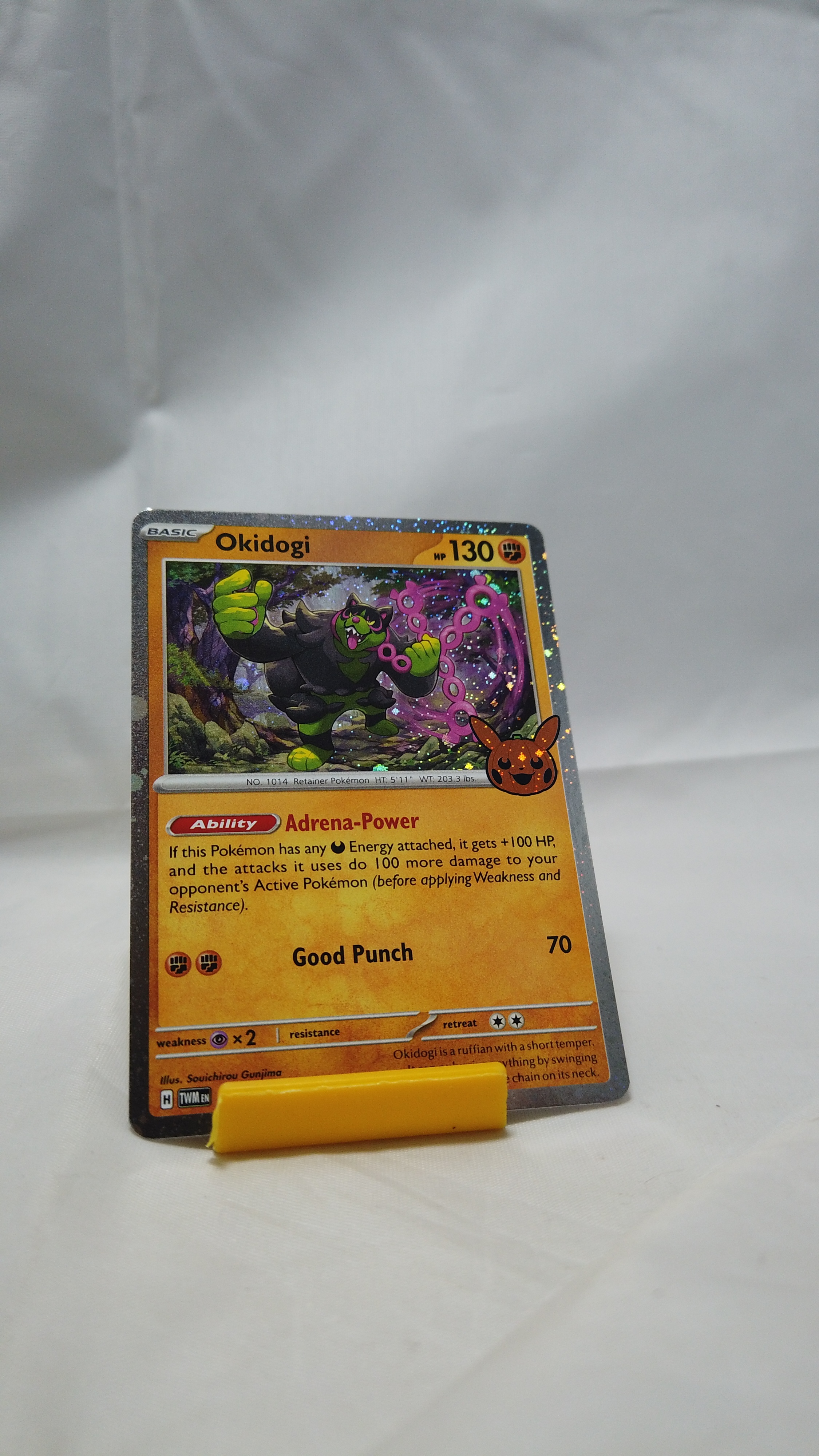 Pokemon Okidogi 121/167 Twilight Masquerade Pumpkin Stamp Holo P